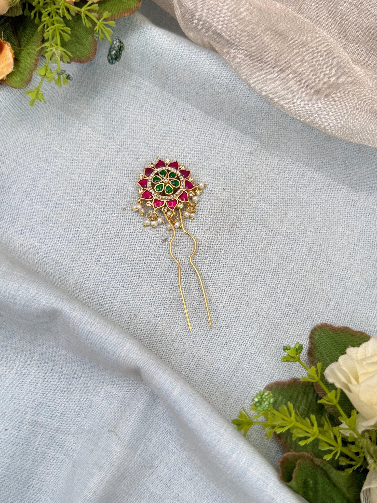 Royal Jadau kundan Jada Hook Bille 437 - Mahilas