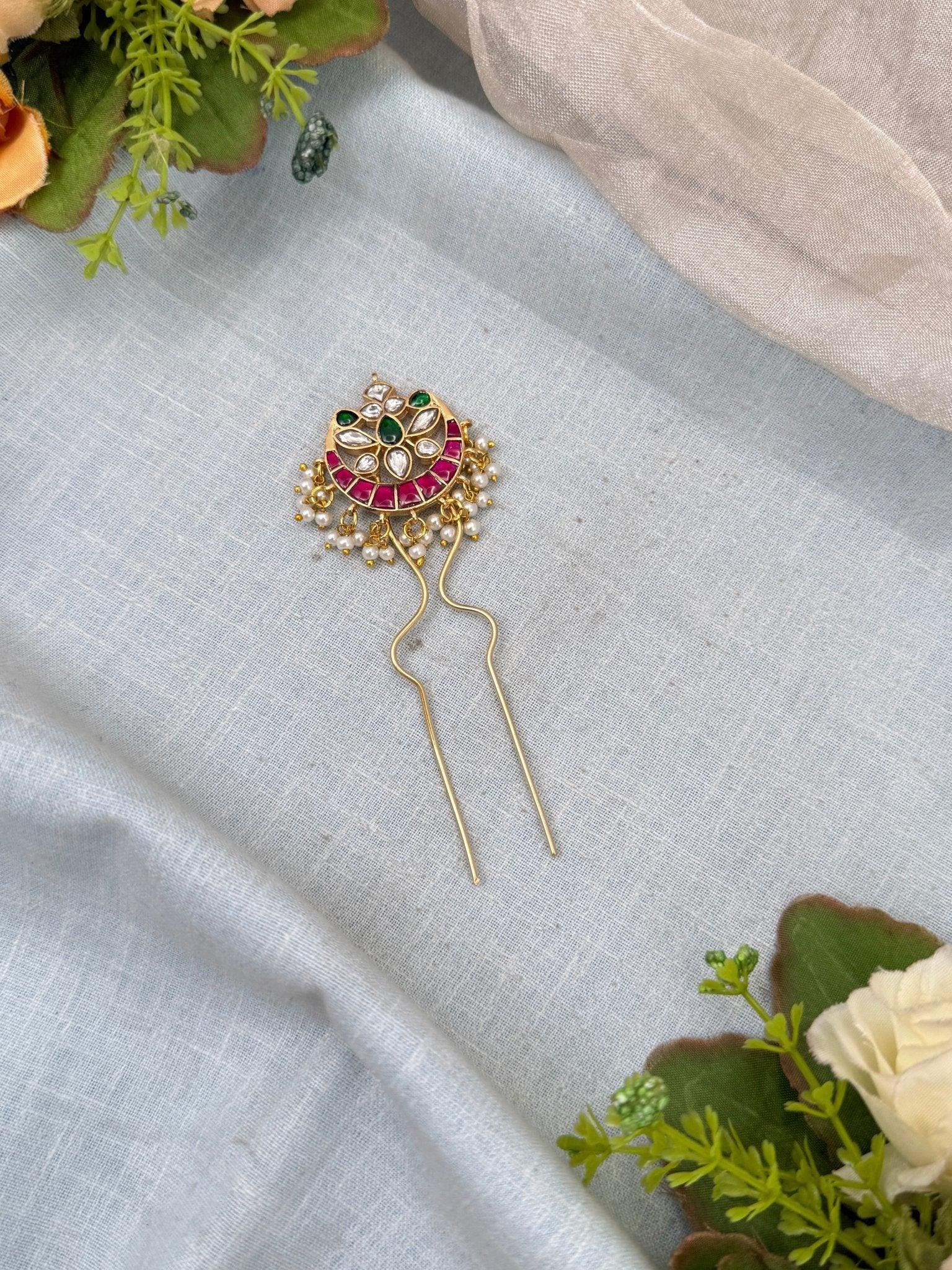 Royal Jadau kundan Jada Hook Bille 438 - Mahilas