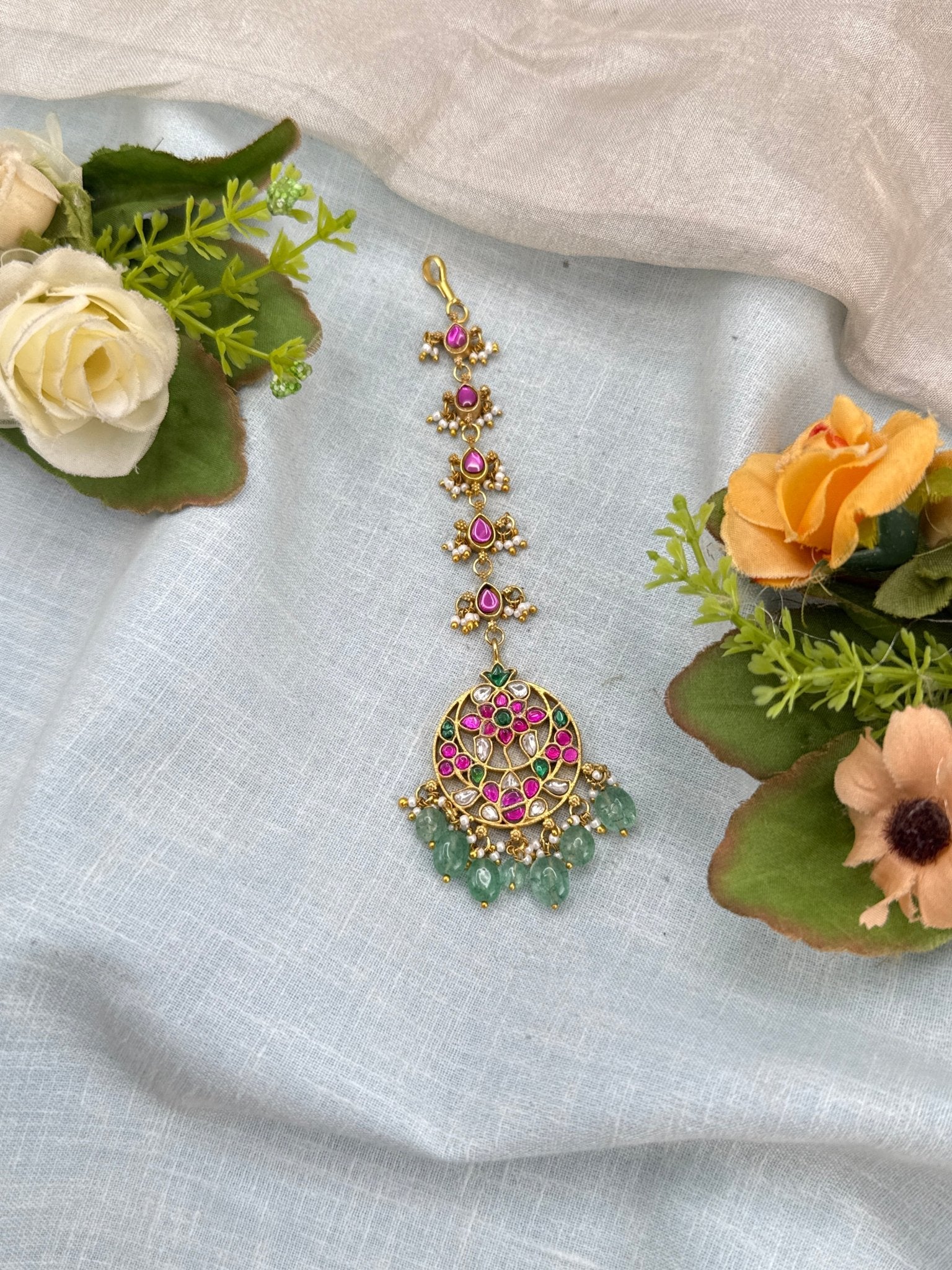 Royal Jadau Kundan Maang Tikka 506 - Mahilas