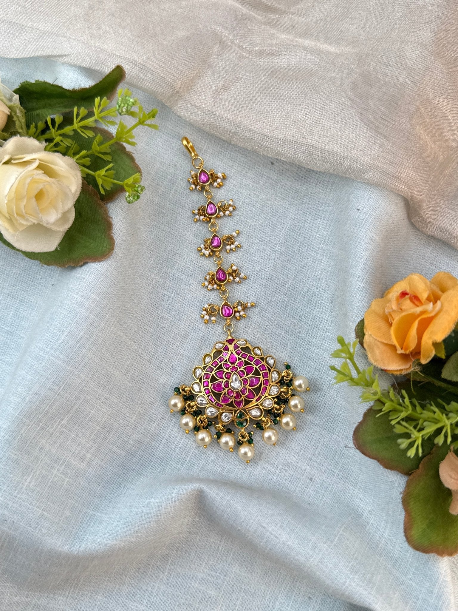 Royal Jadau Kundan Maang Tikka 507 - Mahilas