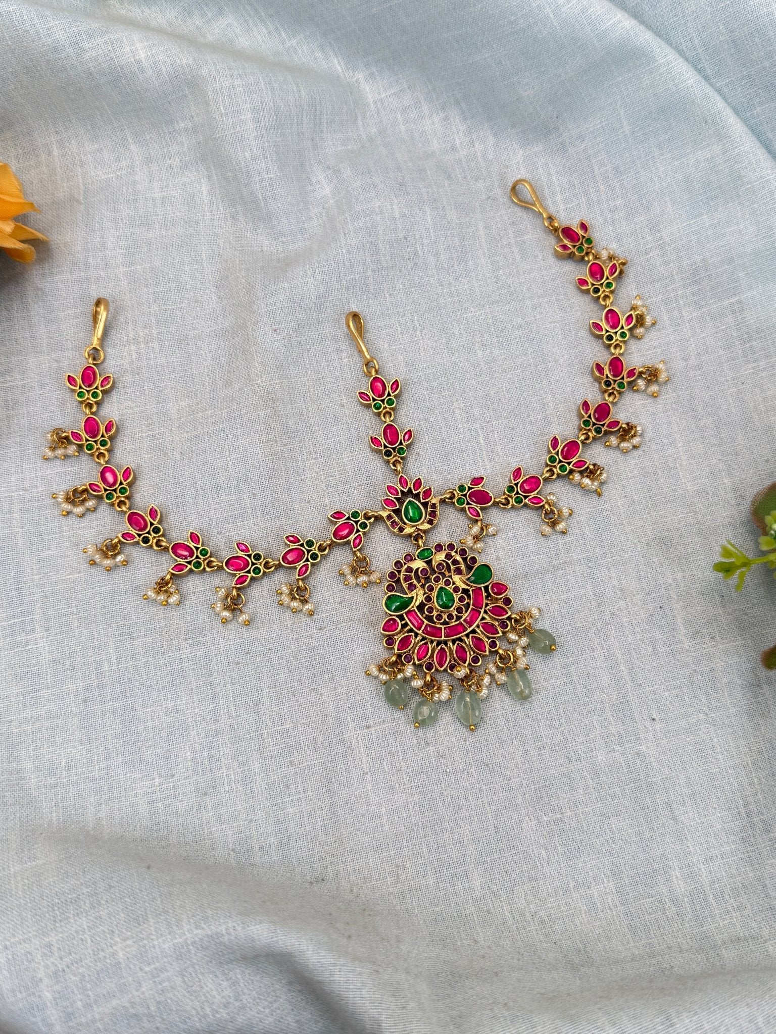 Royal Jadau Kundan Maang Tikka Mathapatti 371 - Mahilas