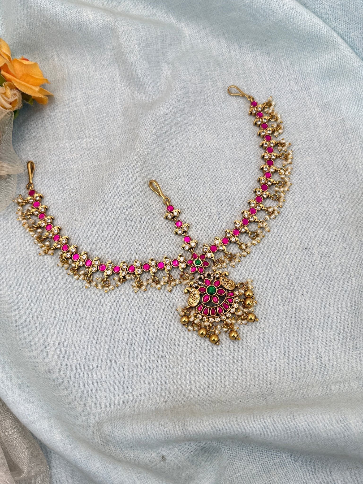 Royal Jadau Kundan Maang Tikka Mathapatti 377 - Mahilas