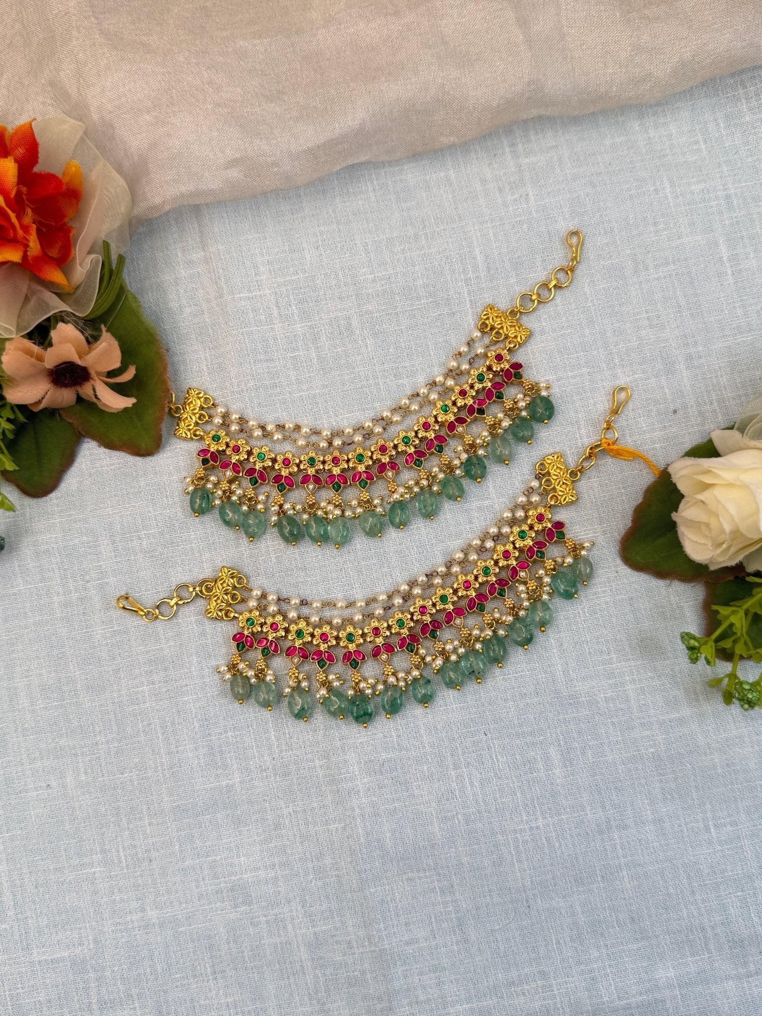 Royal Jadau Kundan Maatal Ear Chain 256 - Mahilas