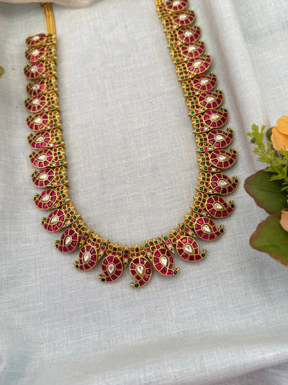 Royal Jadau Kundan Mango Necklace Set 632 - Mahilas