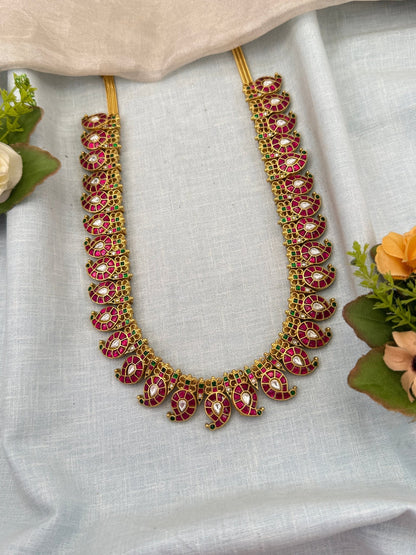 Royal Jadau Kundan Mango Necklace Set 632 - Mahilas