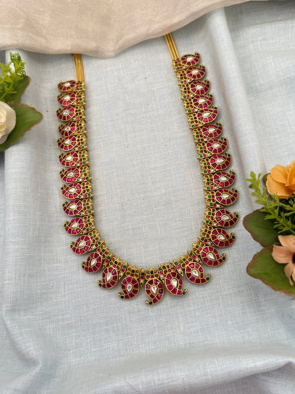 Royal Jadau Kundan Mango Necklace Set 632