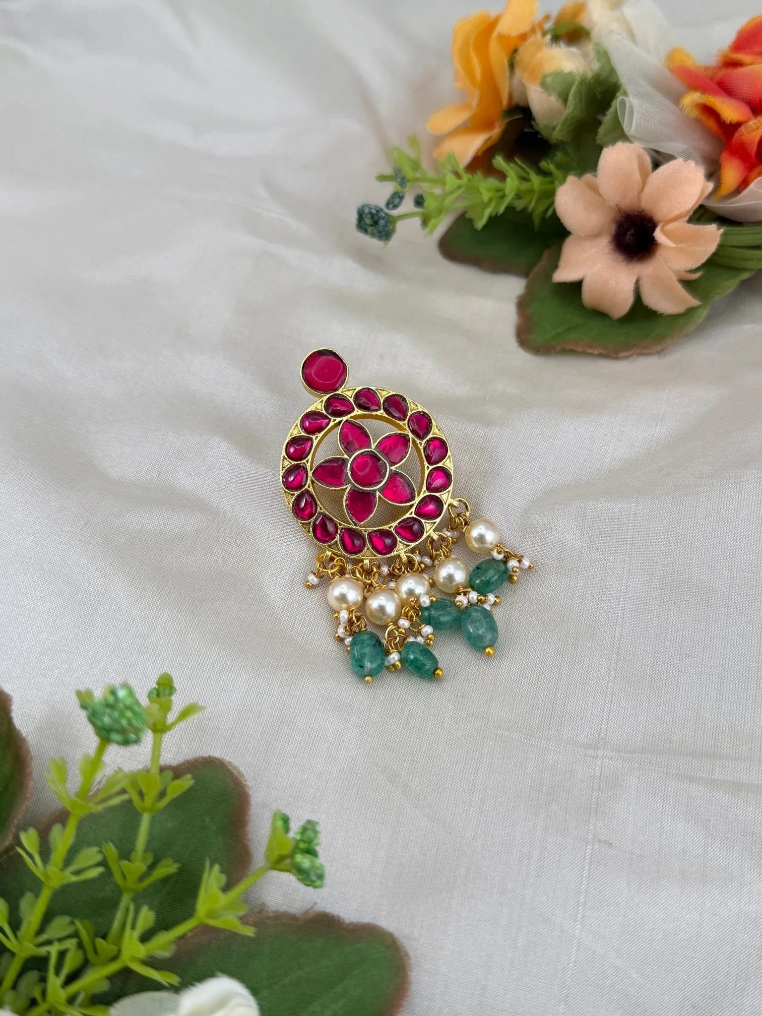 Royal Jadau Kundan Pendant 145 - Mahilas
