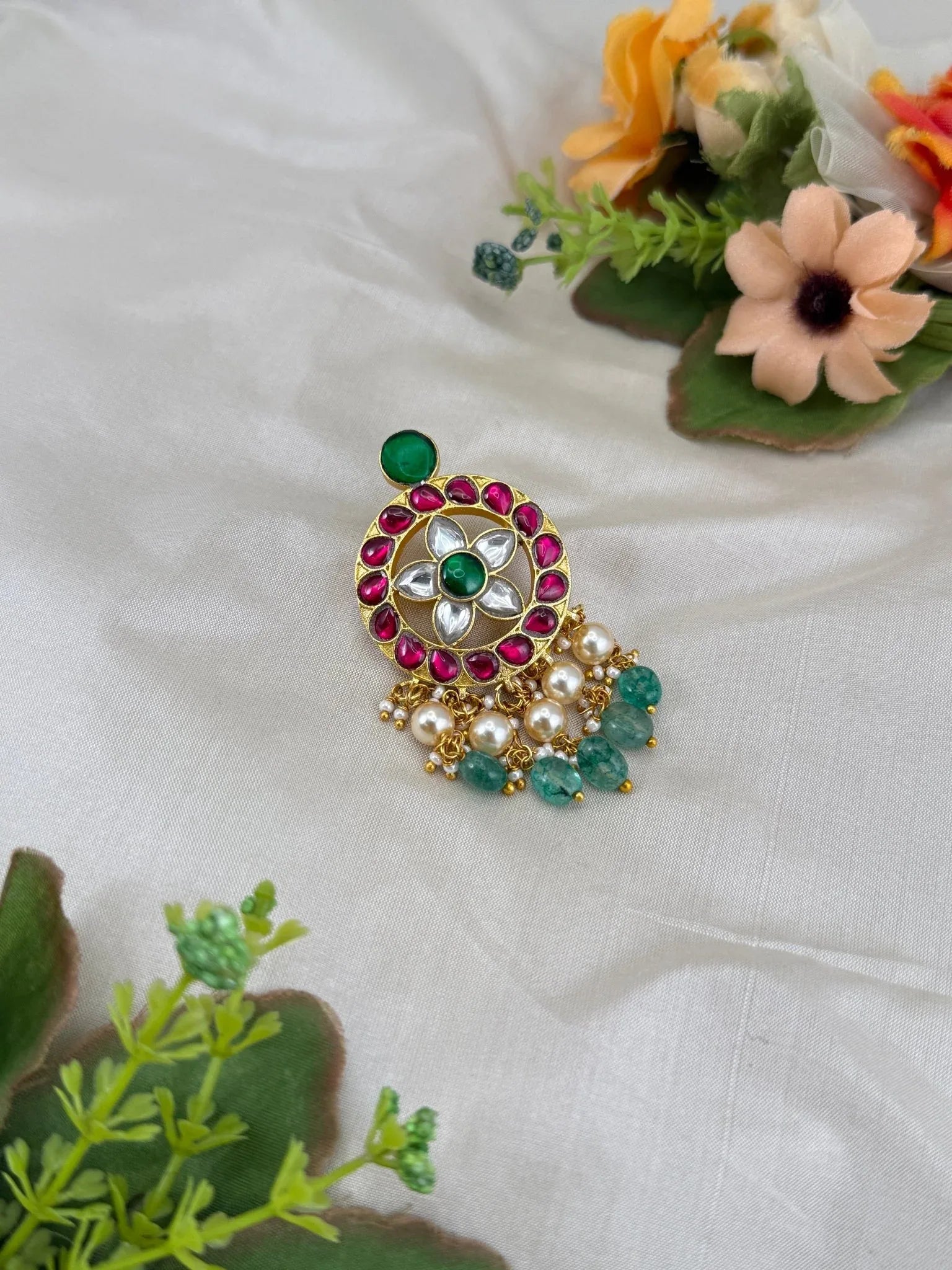 Royal Jadau Kundan Pendant 146 - Mahilas