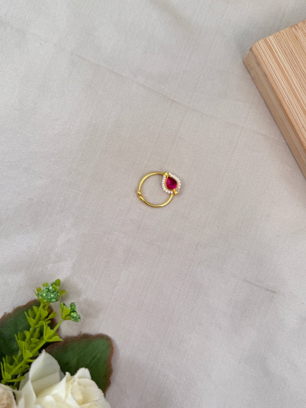 Royal Jadau Kundan Pressing Nose Ring 129