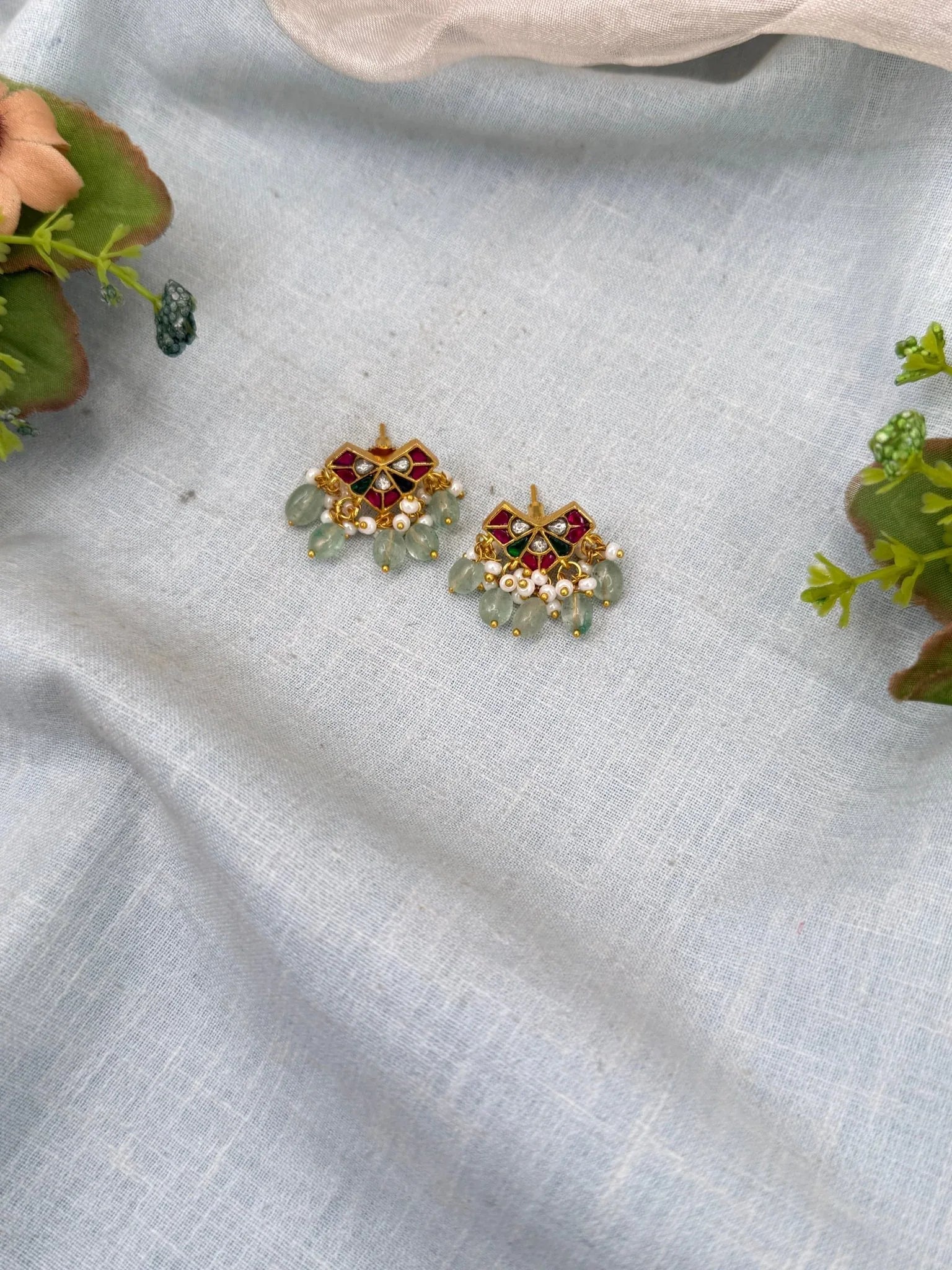 Royal Jadau Kundan Stud Earrings 0564 - Mahilas