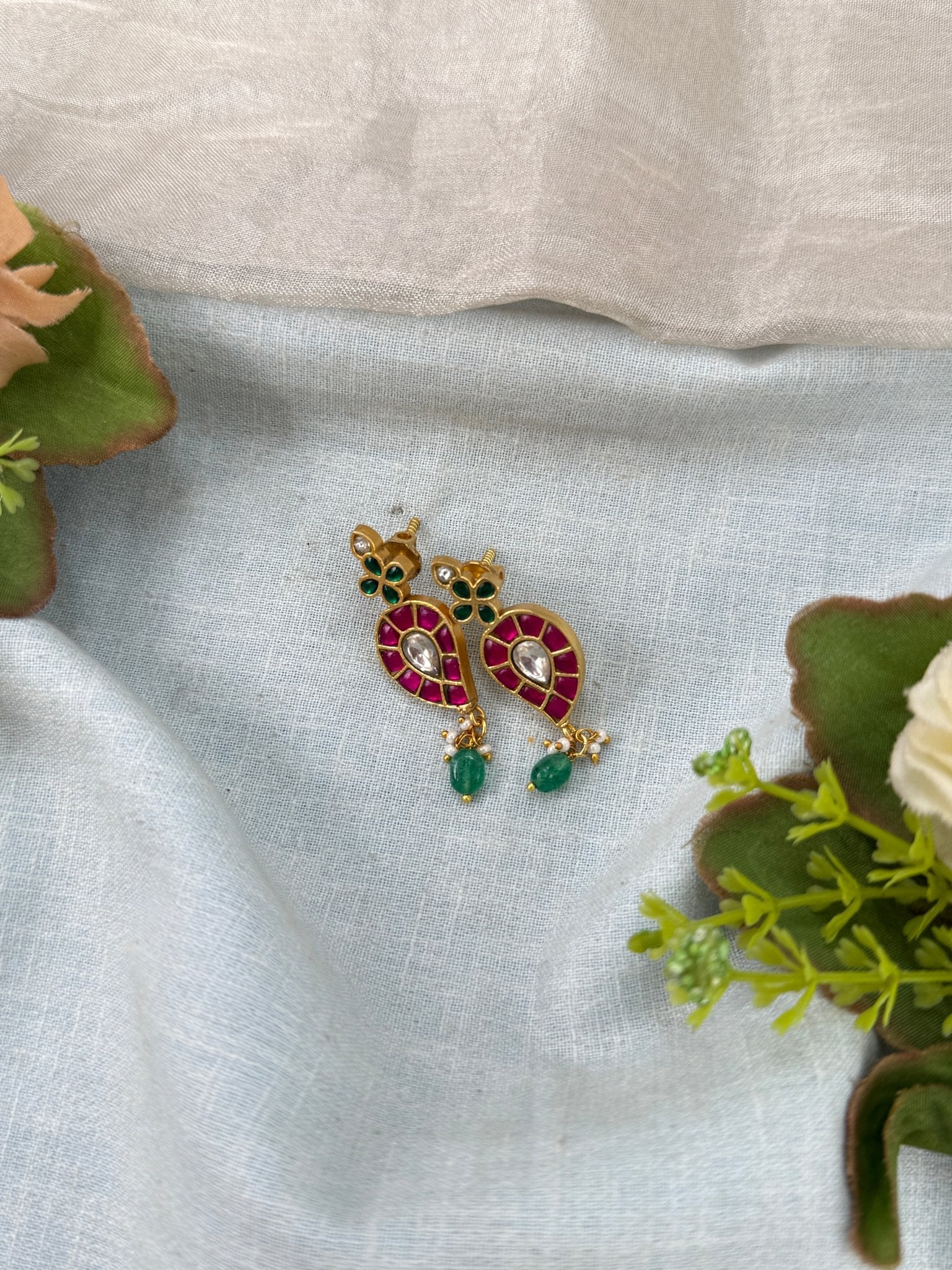 Royal Jadau Kundan Stud Earrings 0602 - Mahilas
