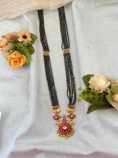 Royal Jadau Pendant Mangalya Chain 0992 - Mahilas