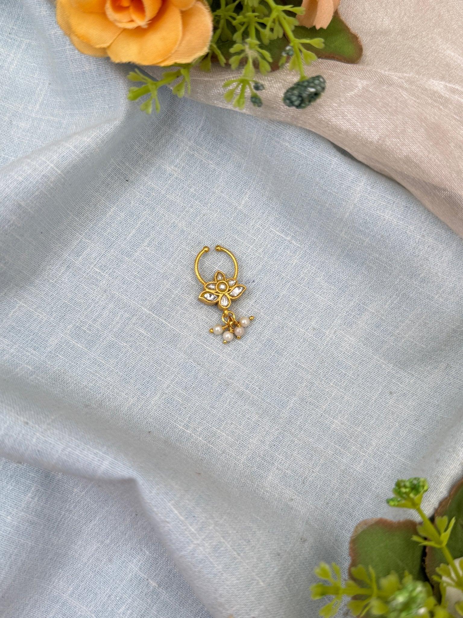 Royal Jadau Pressing Nose Pin 144 - Mahilas