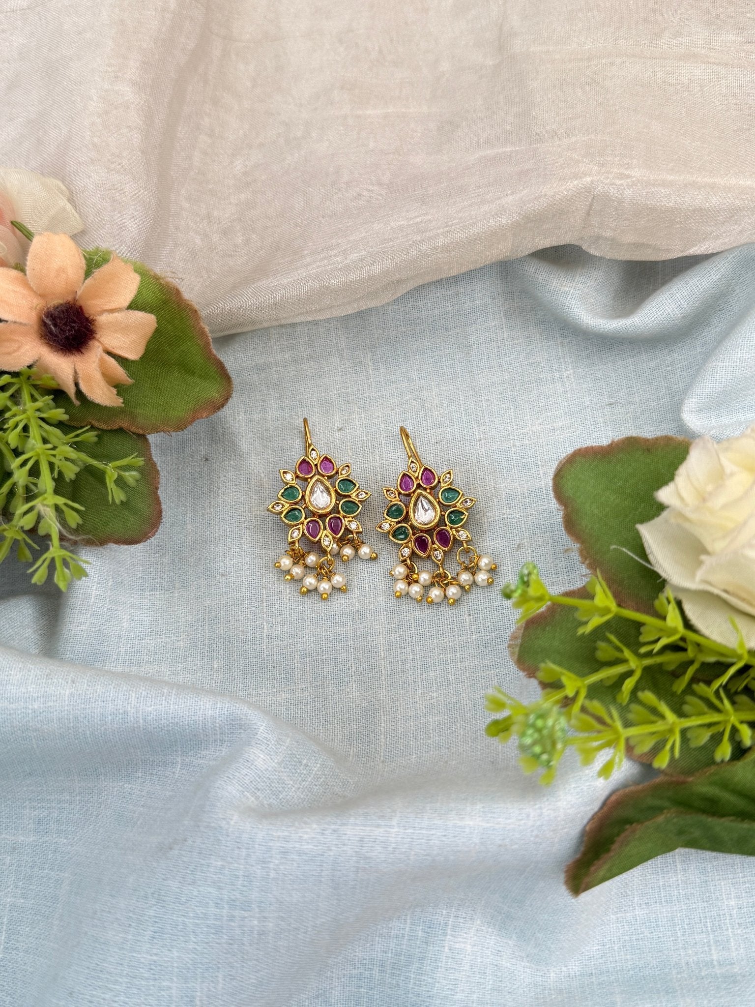 Royal Kundan Bugadi Earrings 0276 - Mahilas