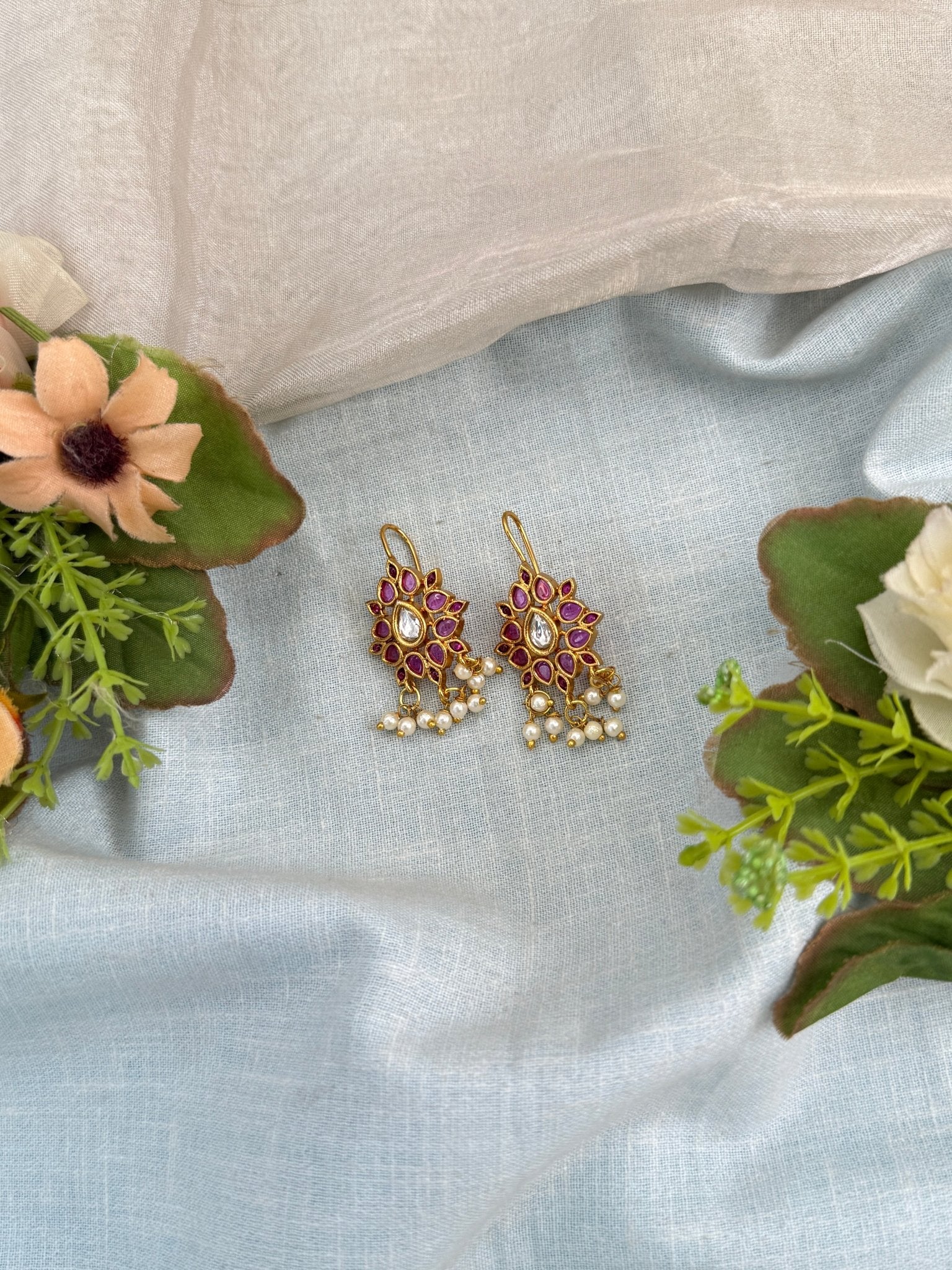Royal Kundan Bugadi Earrings 0280 - Mahilas