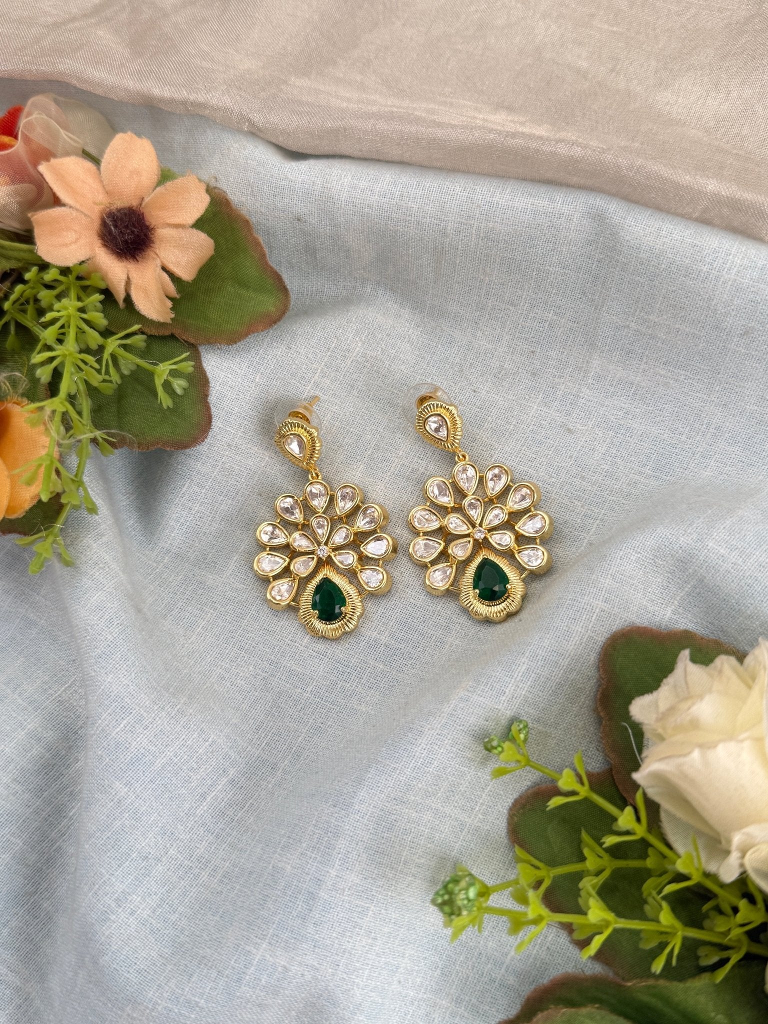 Royal Kundan Earrings 0287 - Mahilas