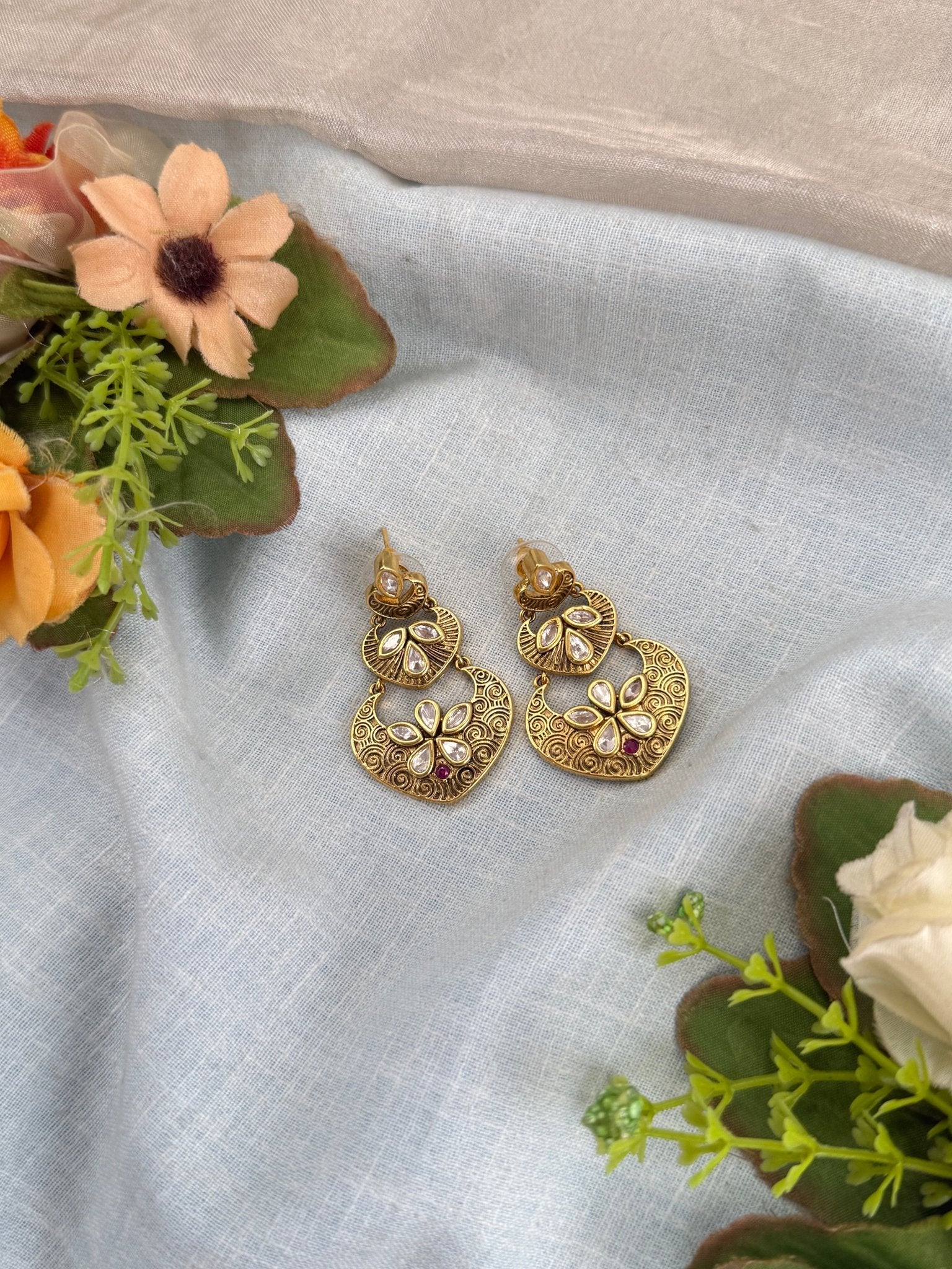 Royal Kundan Earrings 0288 - Mahilas