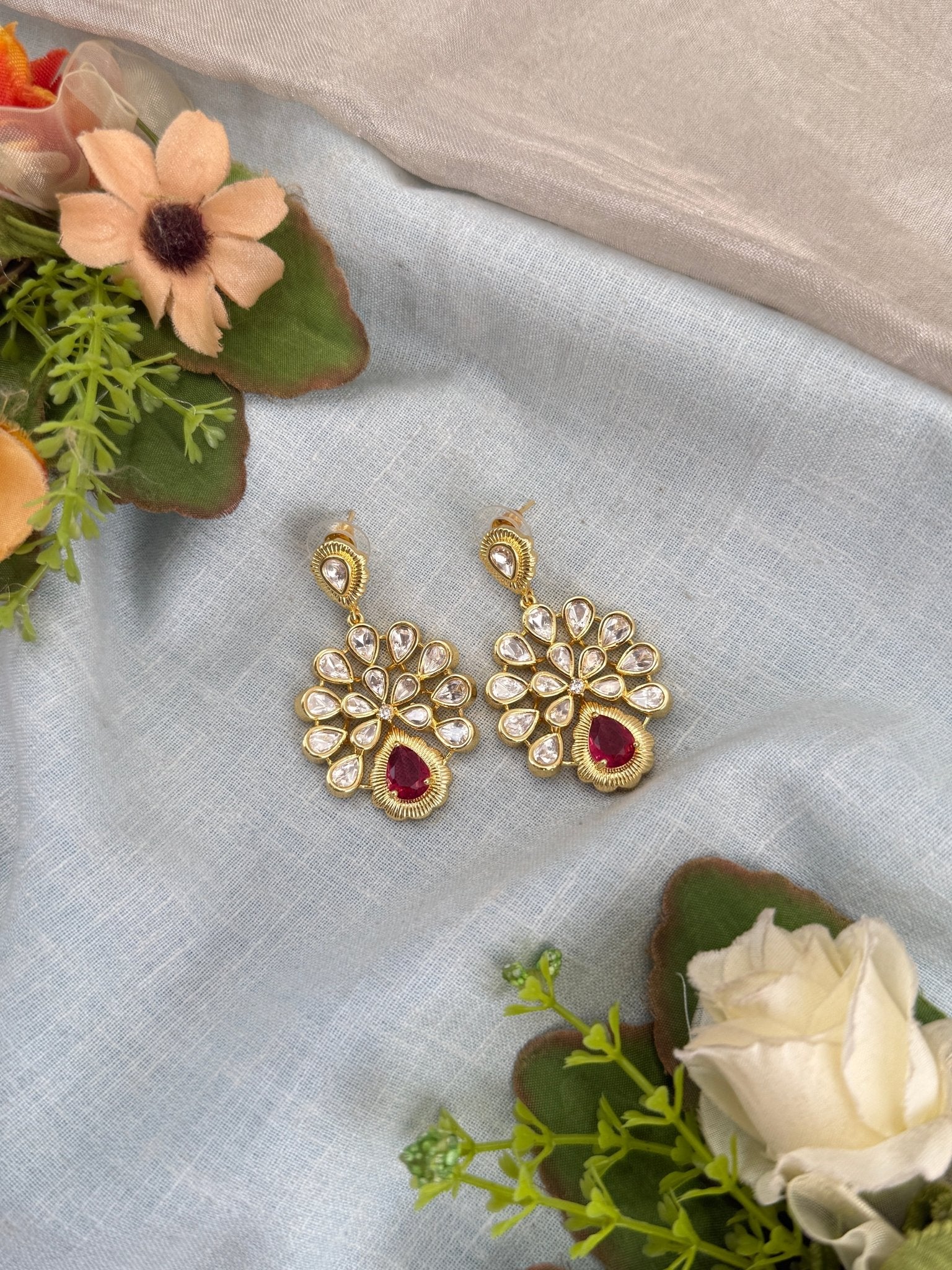 Royal Kundan Earrings 0289 - Mahilas
