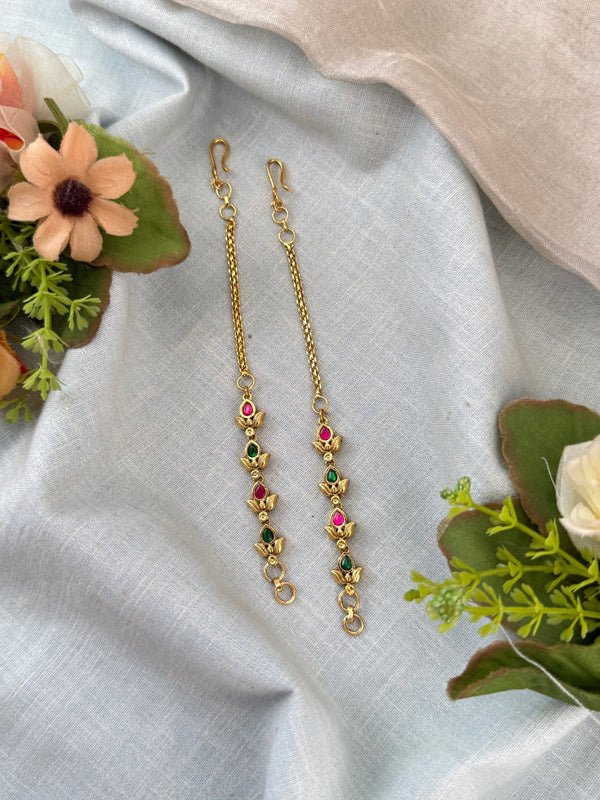 Royal Kundan Straight Maatal Earchain 546