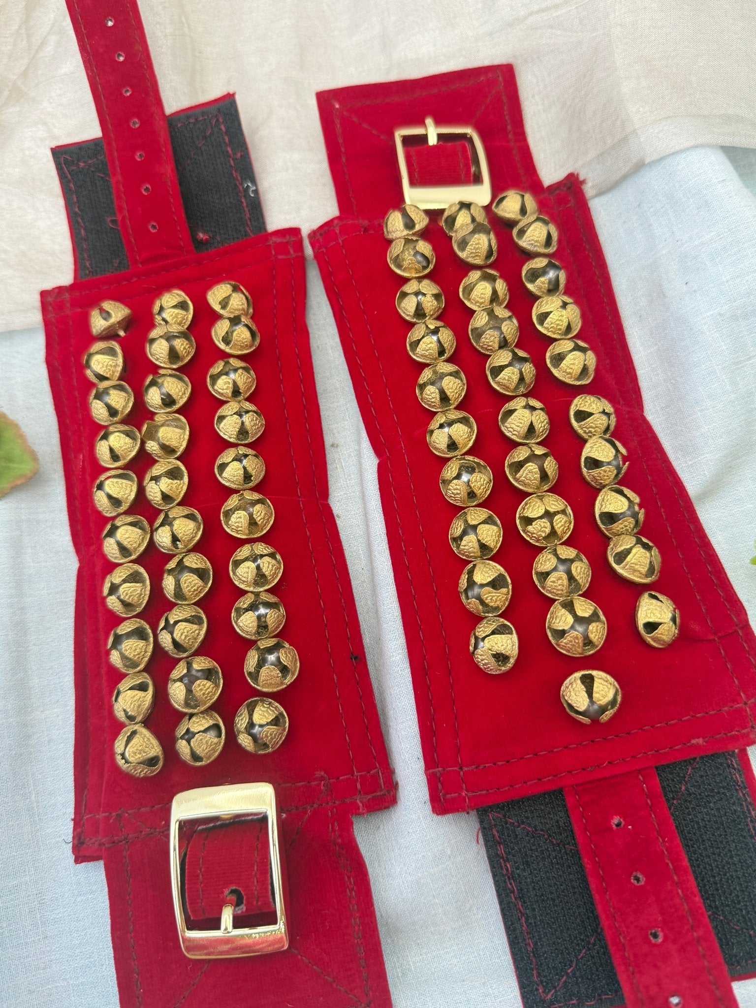 Royal Velvet Bharatanatyam Payal Anklet 3 Line 126 - Mahilas