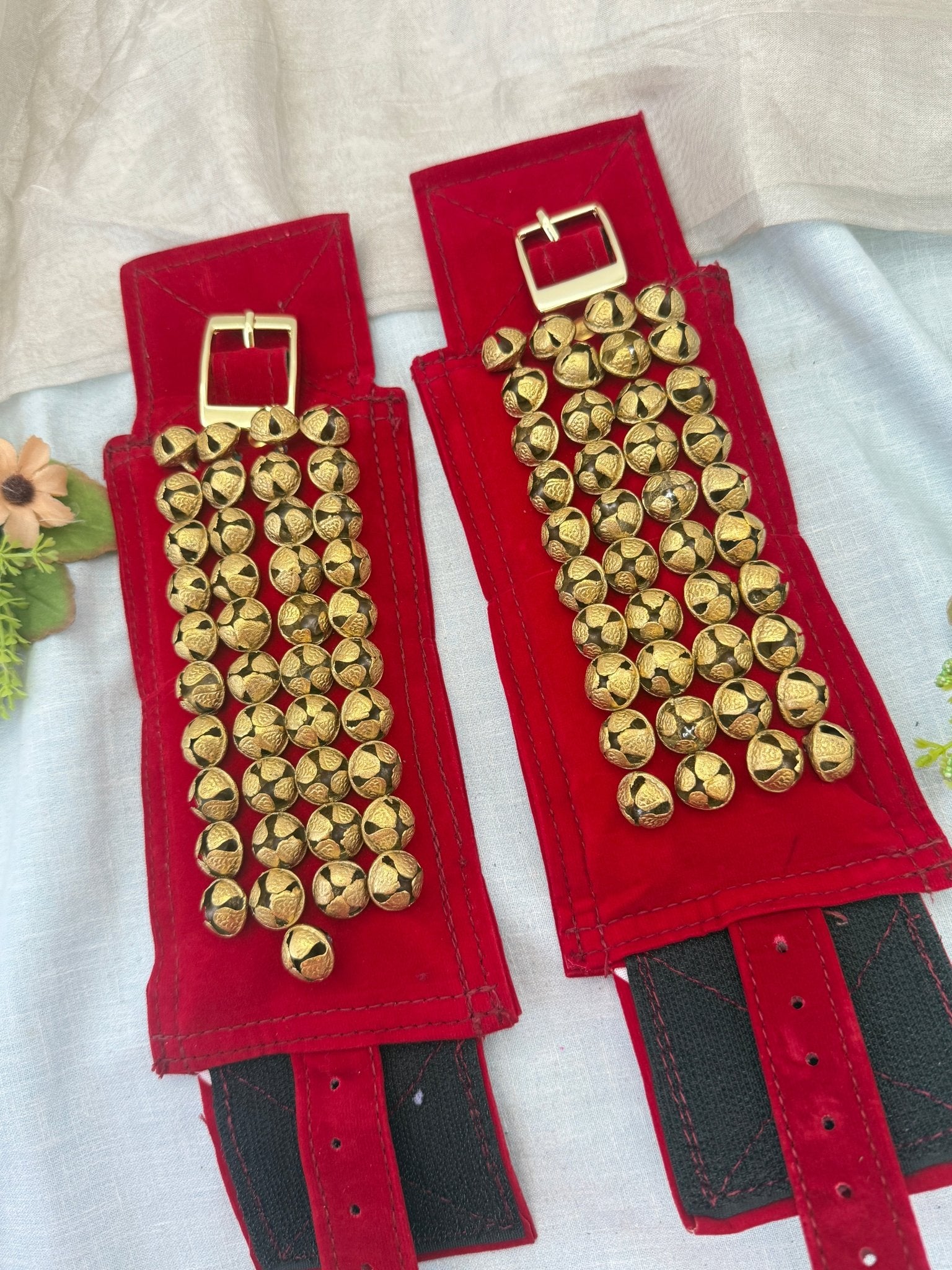 Royal Velvet Bharatanatyam Payal Anklet 4 Line 125 - Mahilas