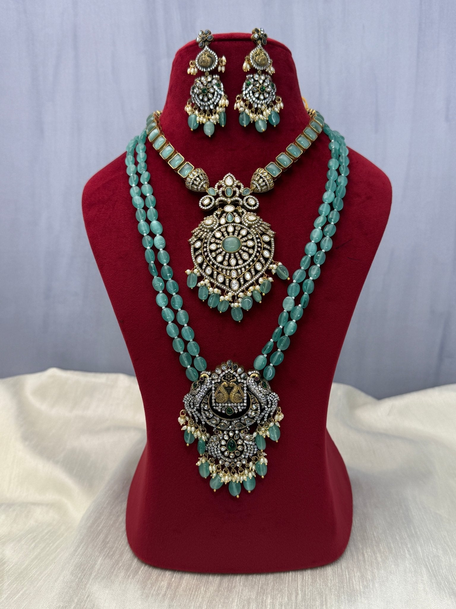 Royal Victorian Designer Bridal Necklace Set 1094 - Mahilas