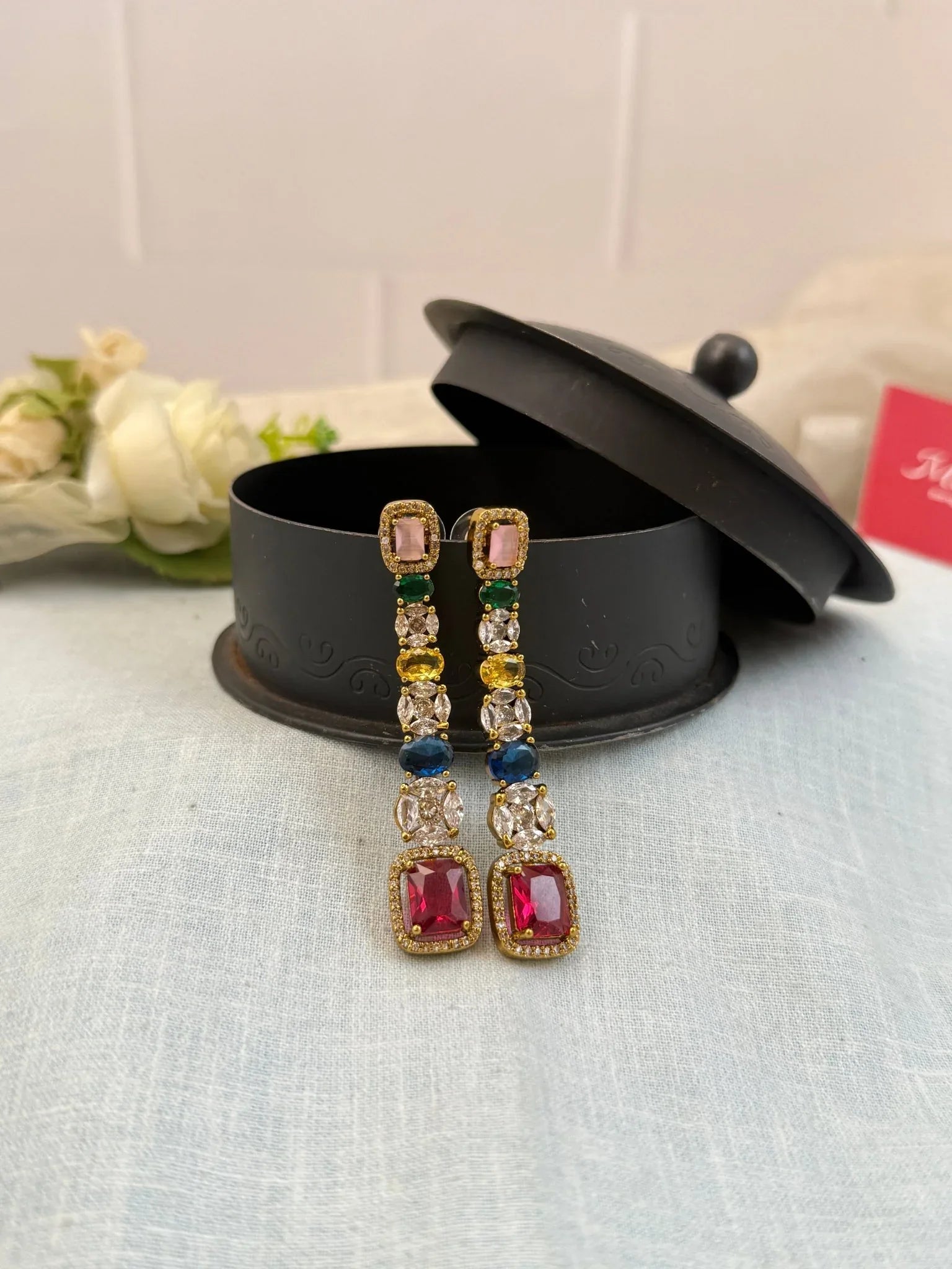 Royal Victorian Stone Earrings 0228 - Mahilas