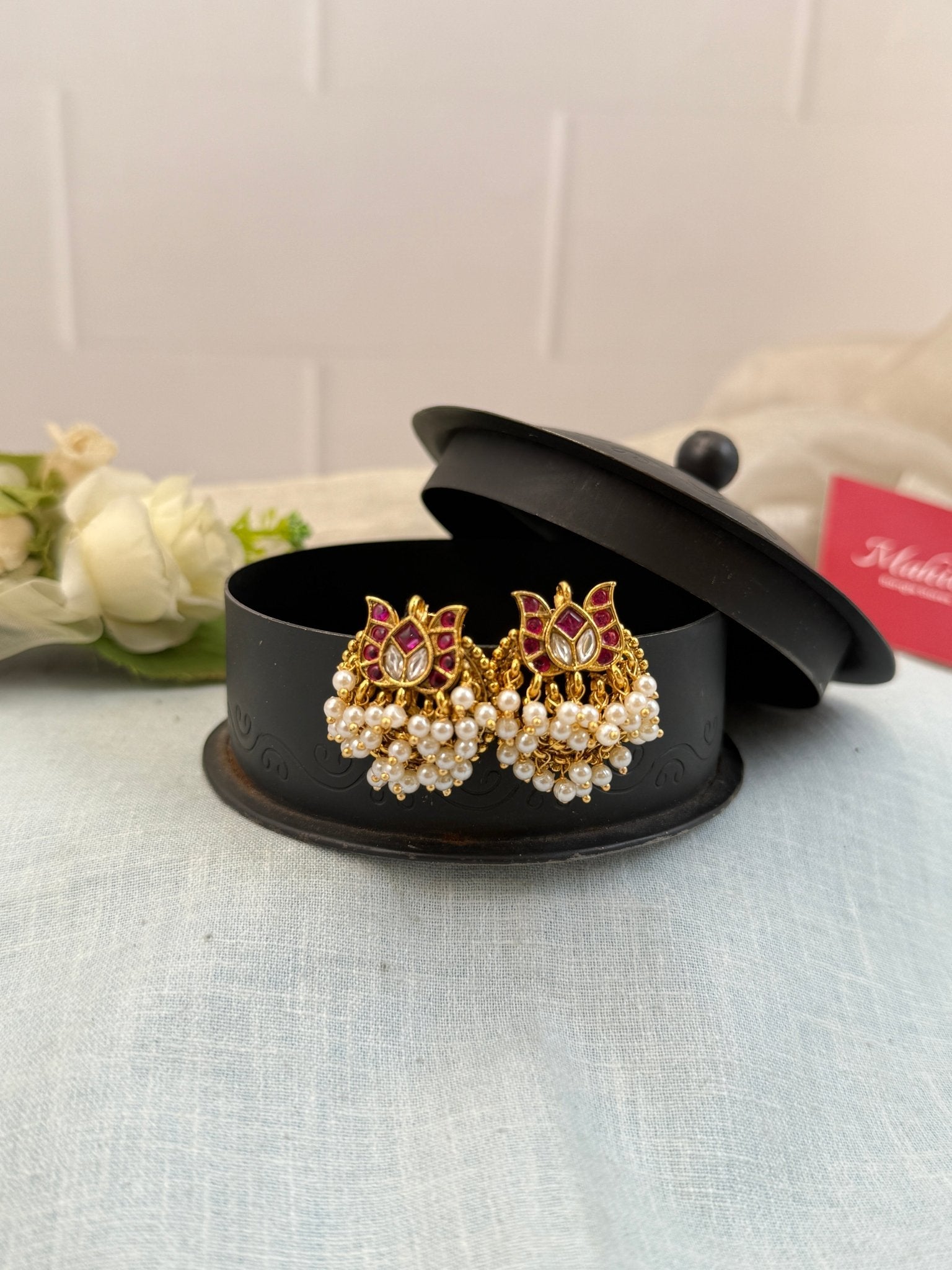 Royal Victorian Stone Jhumka Earrings 0230 - Mahilas