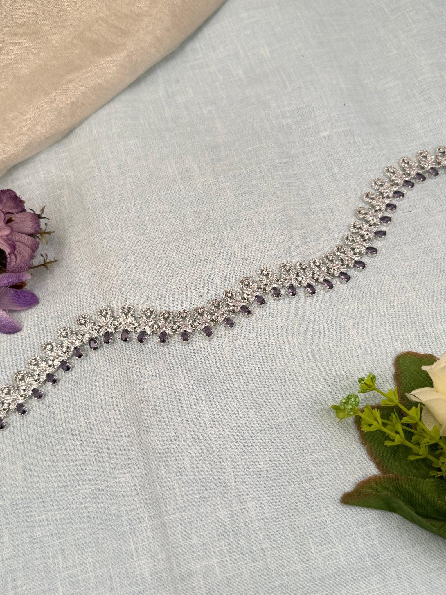 Royal White Stone Chain Vaddanam Kamarbandh 7099 - Mahilas