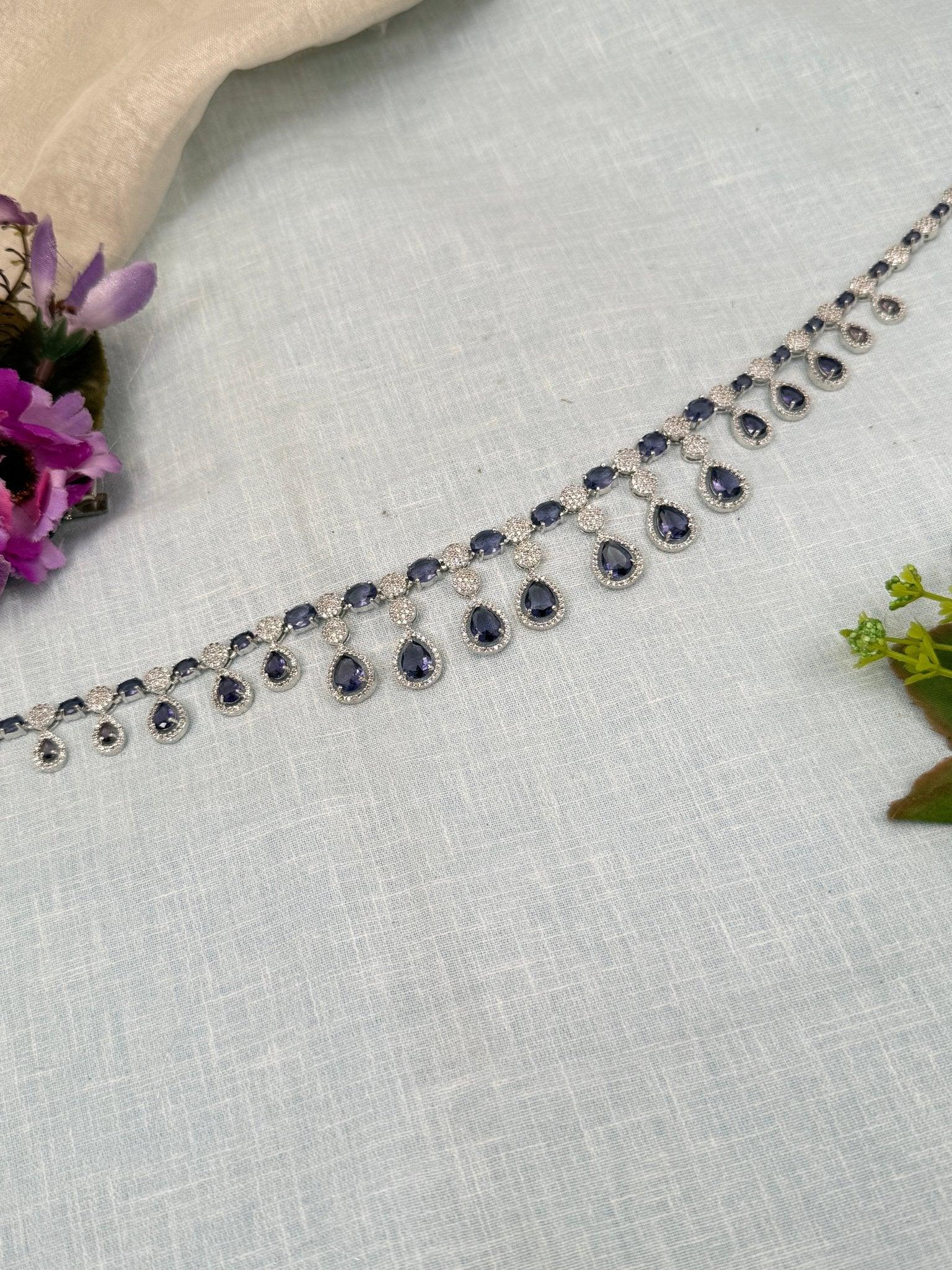 Royal White Stone Chain Vaddanam Kamarbandh 7104 - Mahilas