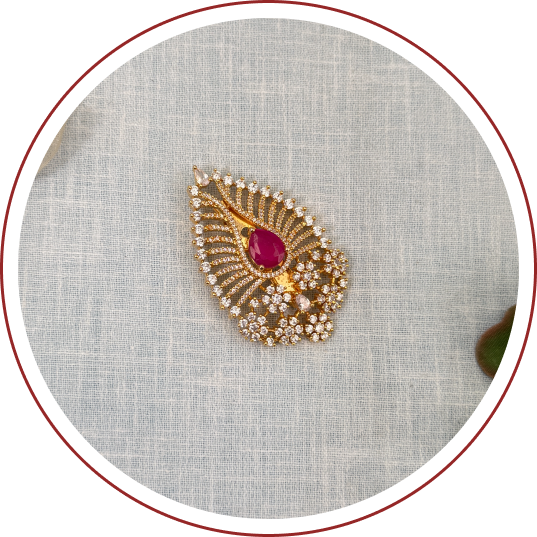 Stone saree pins