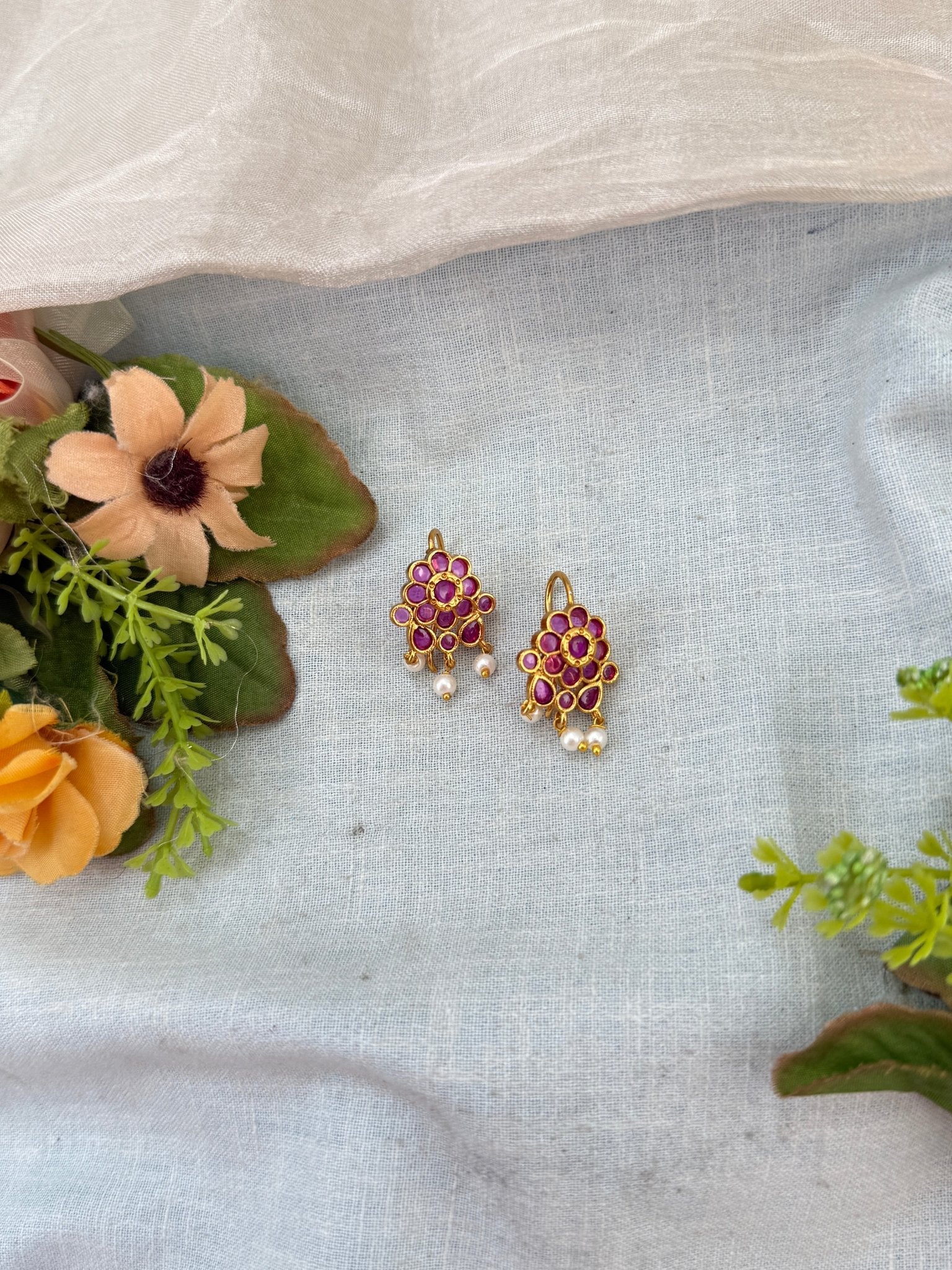Simple Stone Antique Bugadi Earrings 2017 - Mahilas