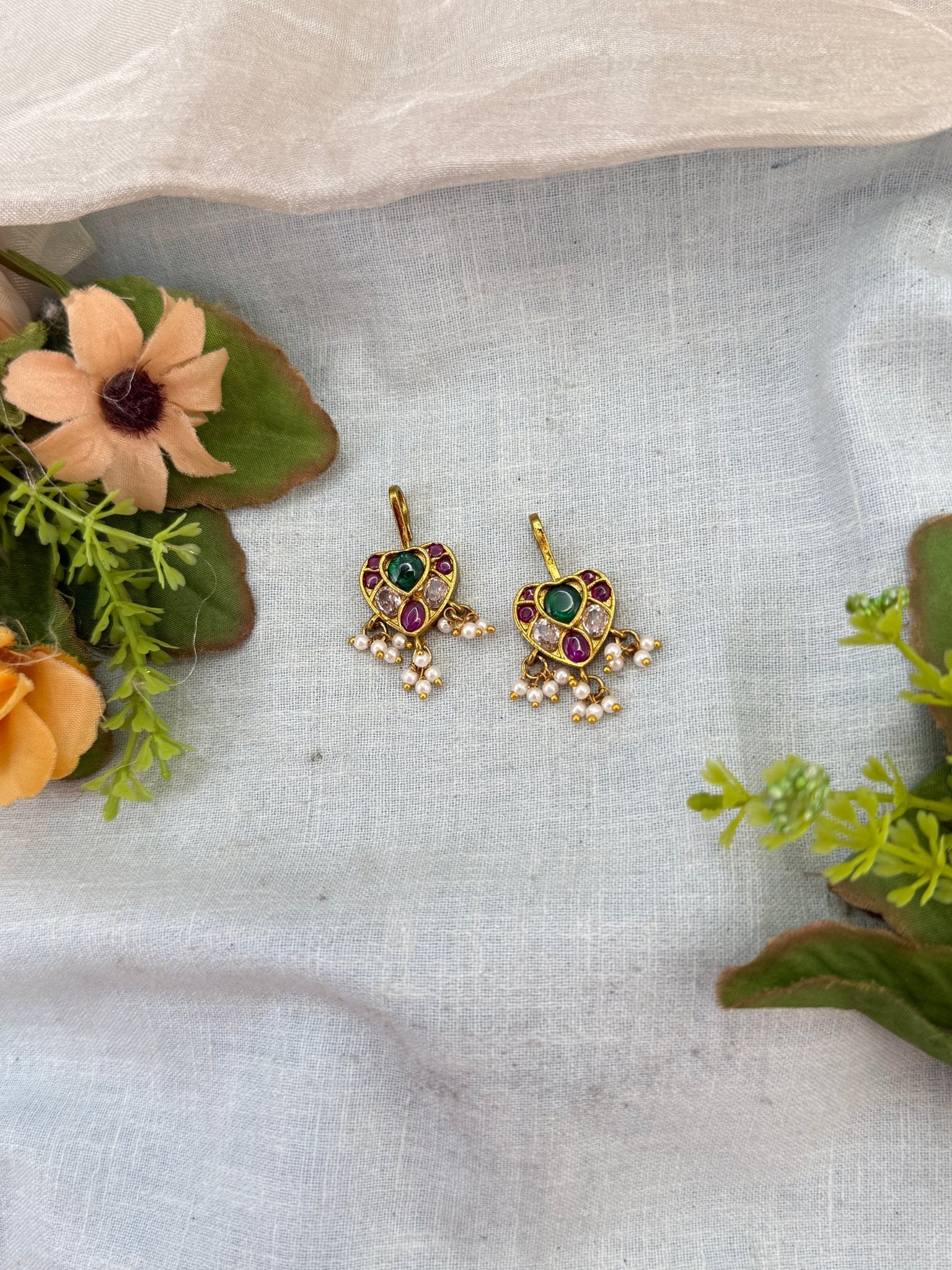 Simple Stone Antique Bugadi Earrings 2018 - Mahilas