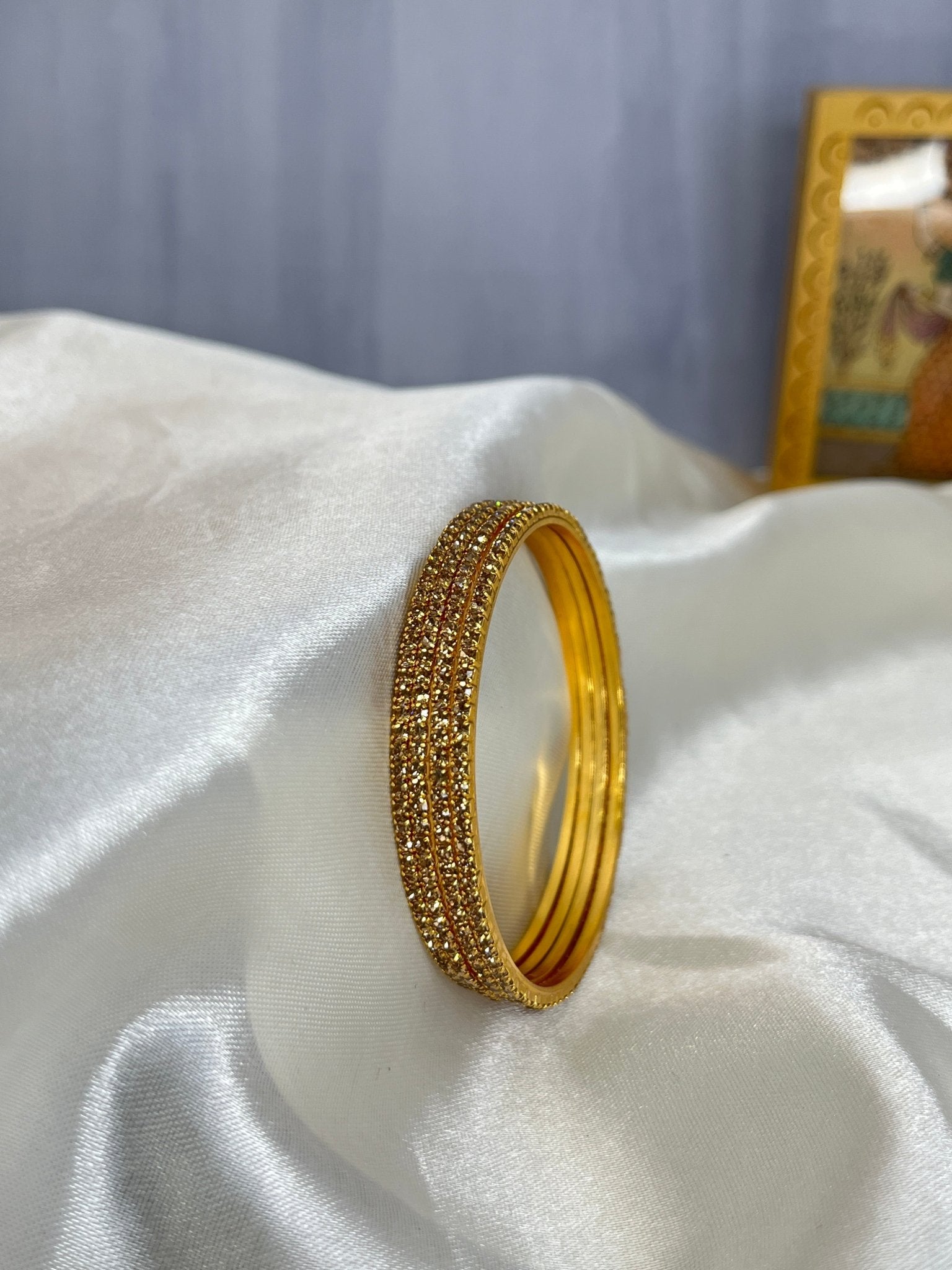 Small Stones Thin Bangles Design - Amulya - Mahilas