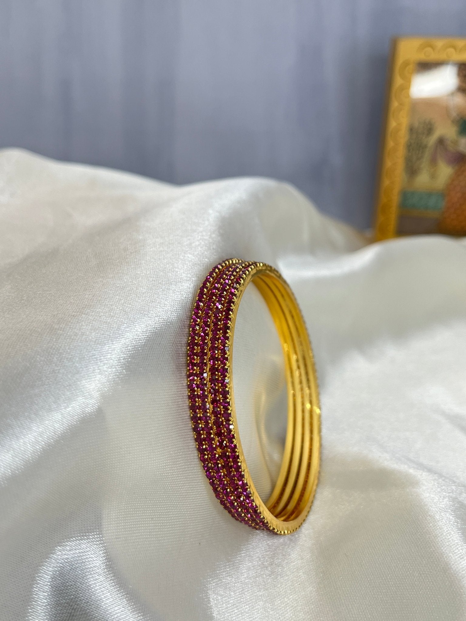 Small Stones Thin Bangles Design - Amulya - Mahilas