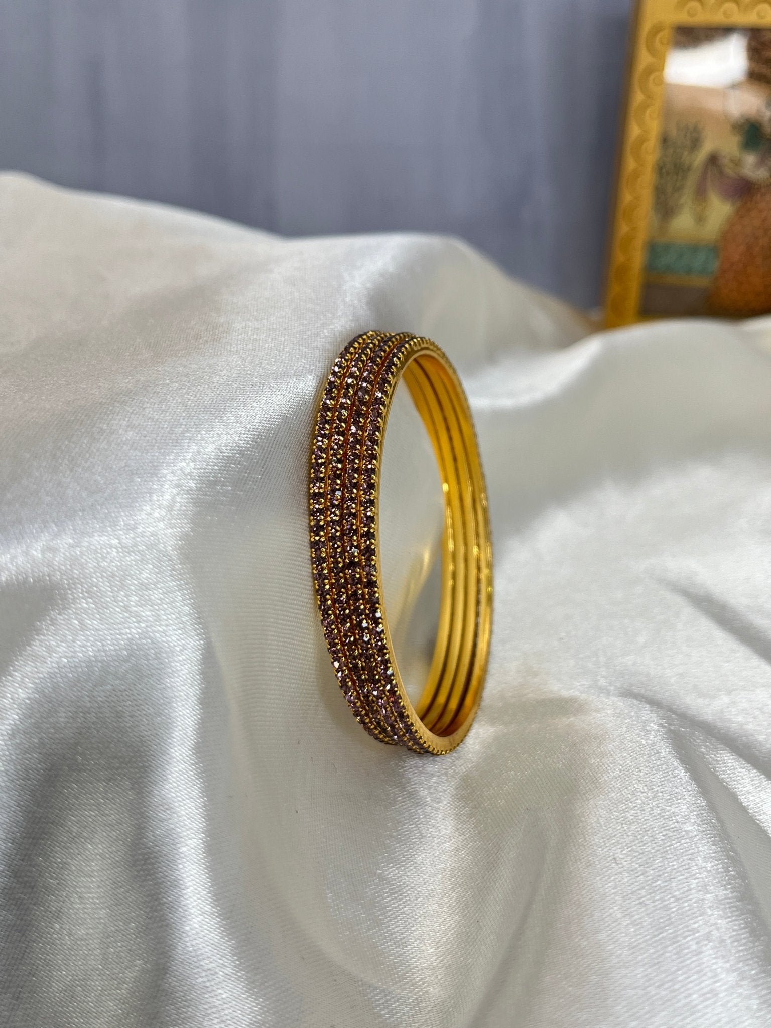 Small Stones Thin Bangles Design - Amulya - Mahilas