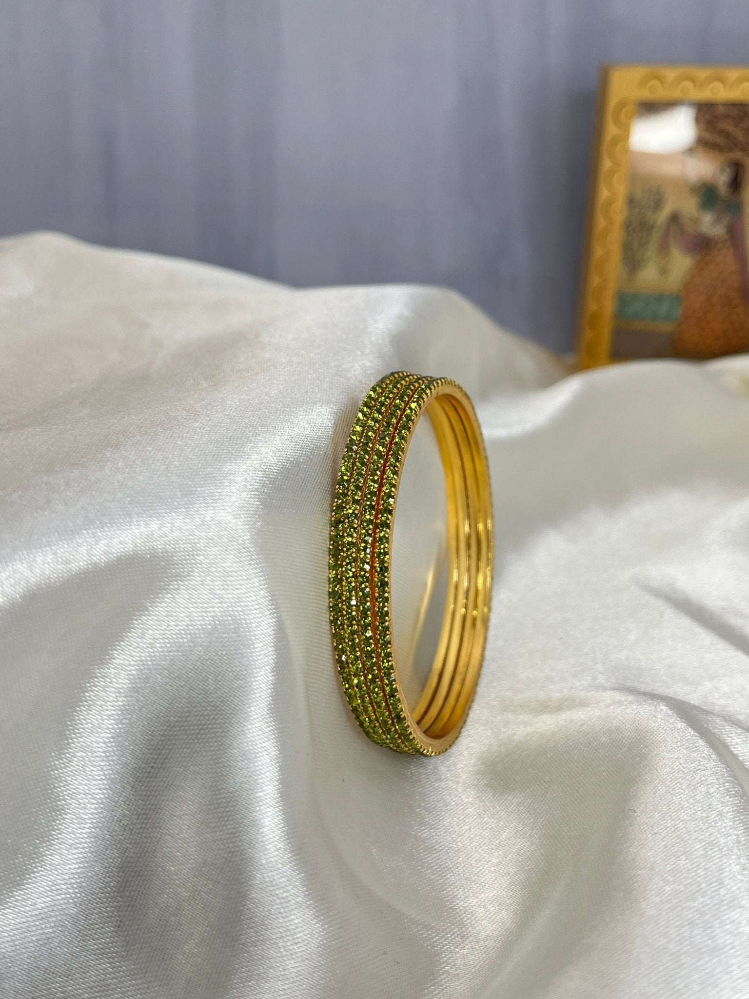 Small Stones Thin Bangles Design - Amulya - Mahilas