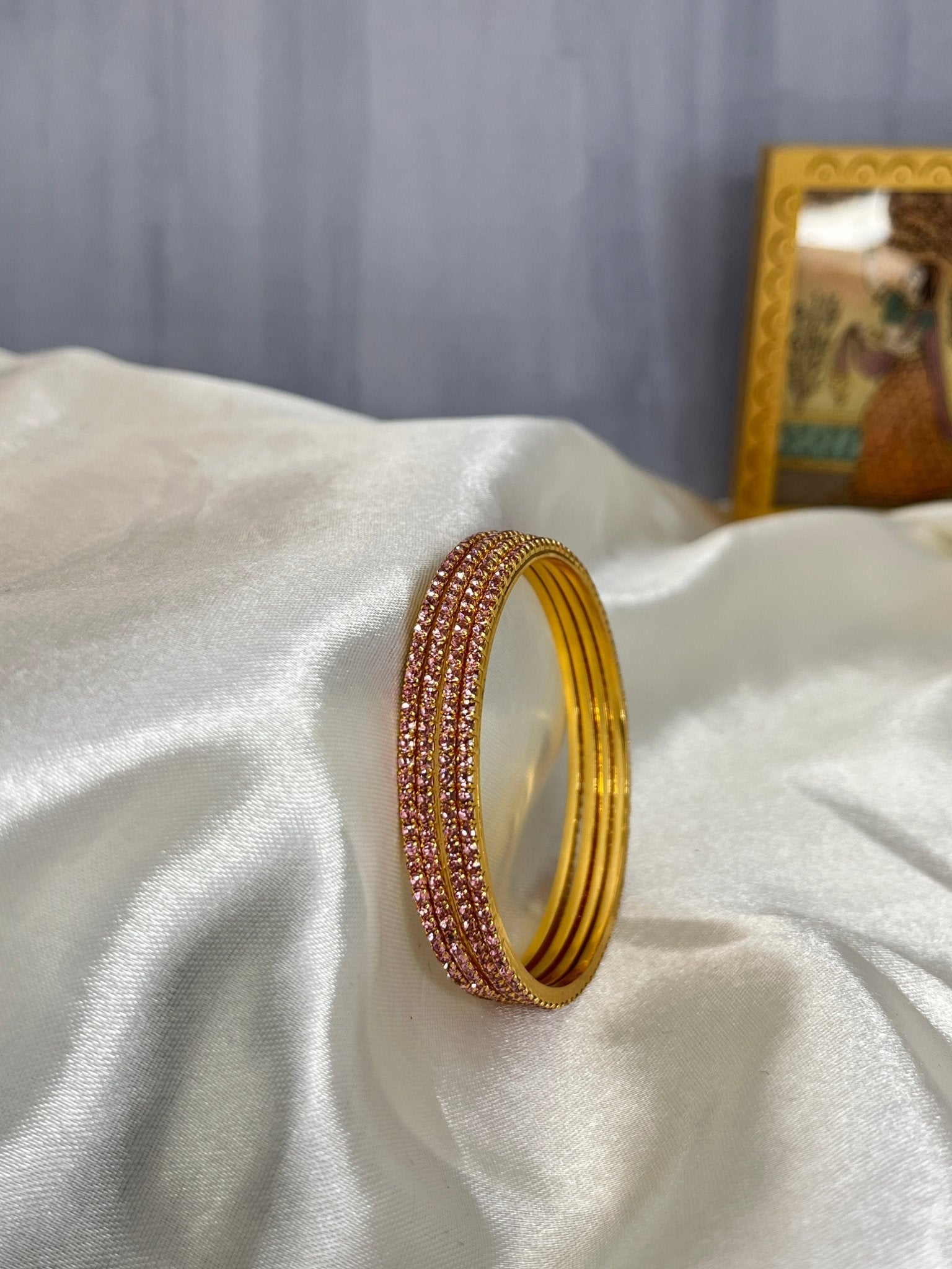 Small Stones Thin Bangles Design - Amulya - Mahilas