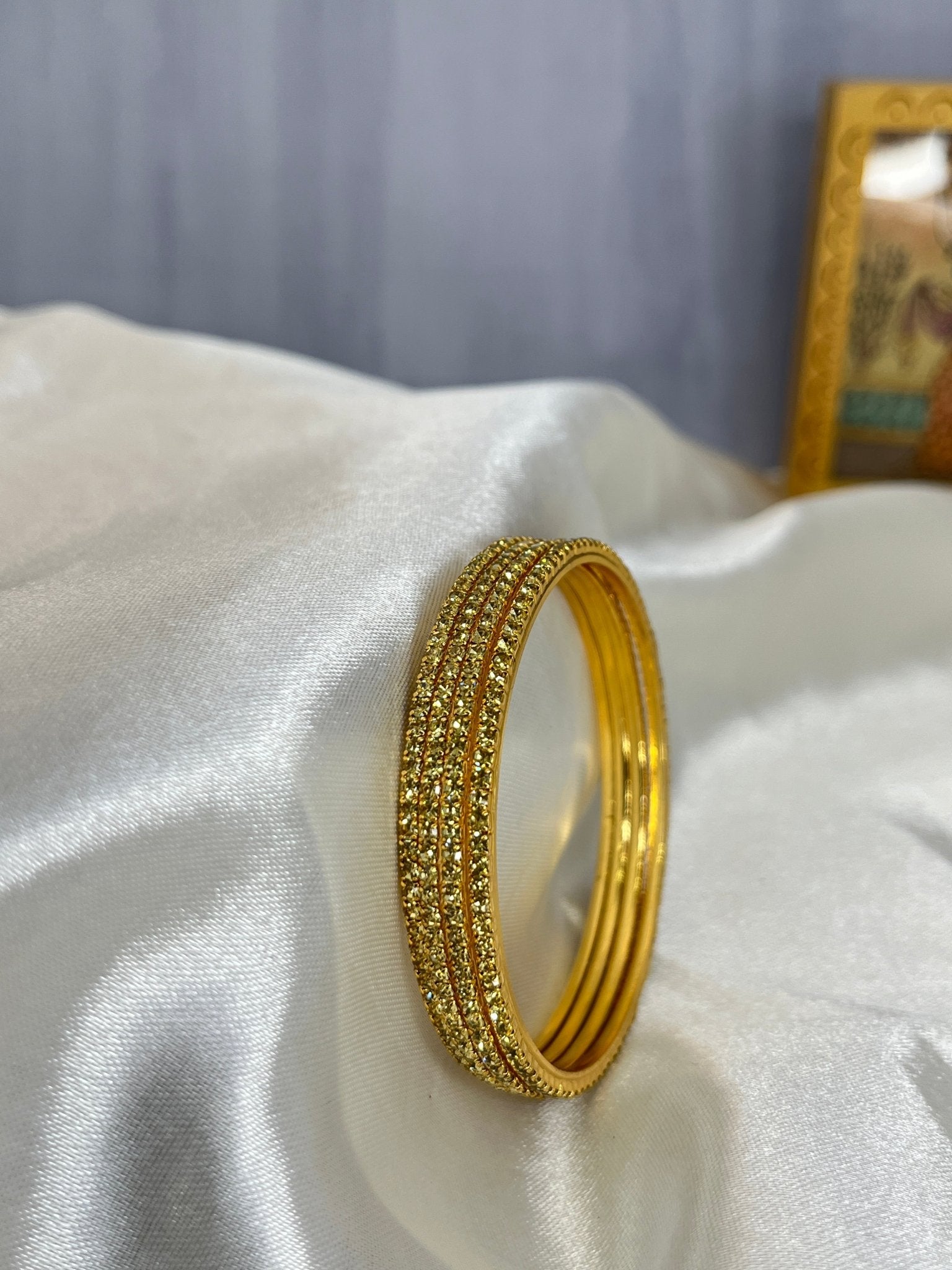 Small Stones Thin Bangles Design - Amulya - Mahilas