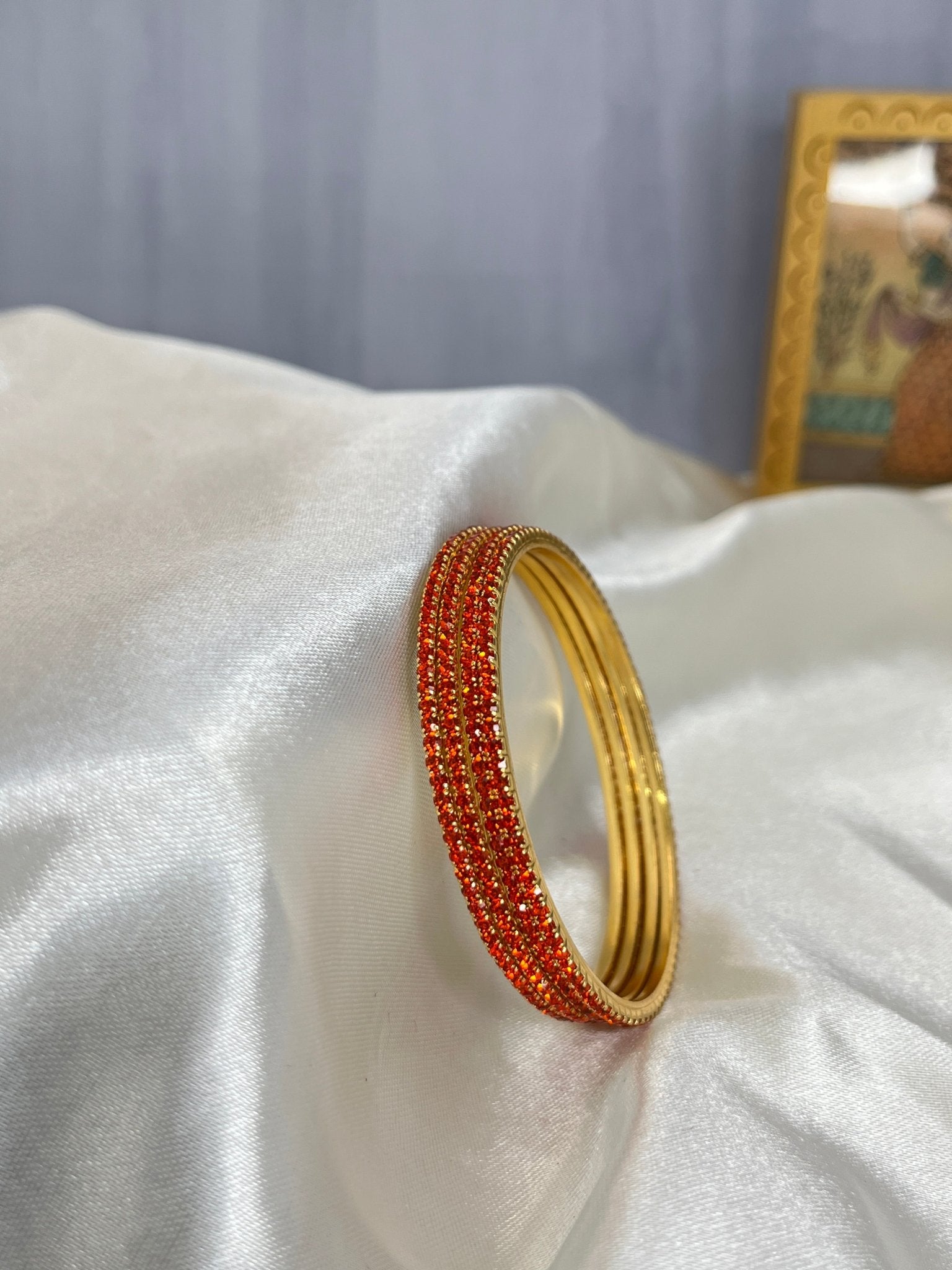 Small Stones Thin Bangles Design - Amulya - Mahilas