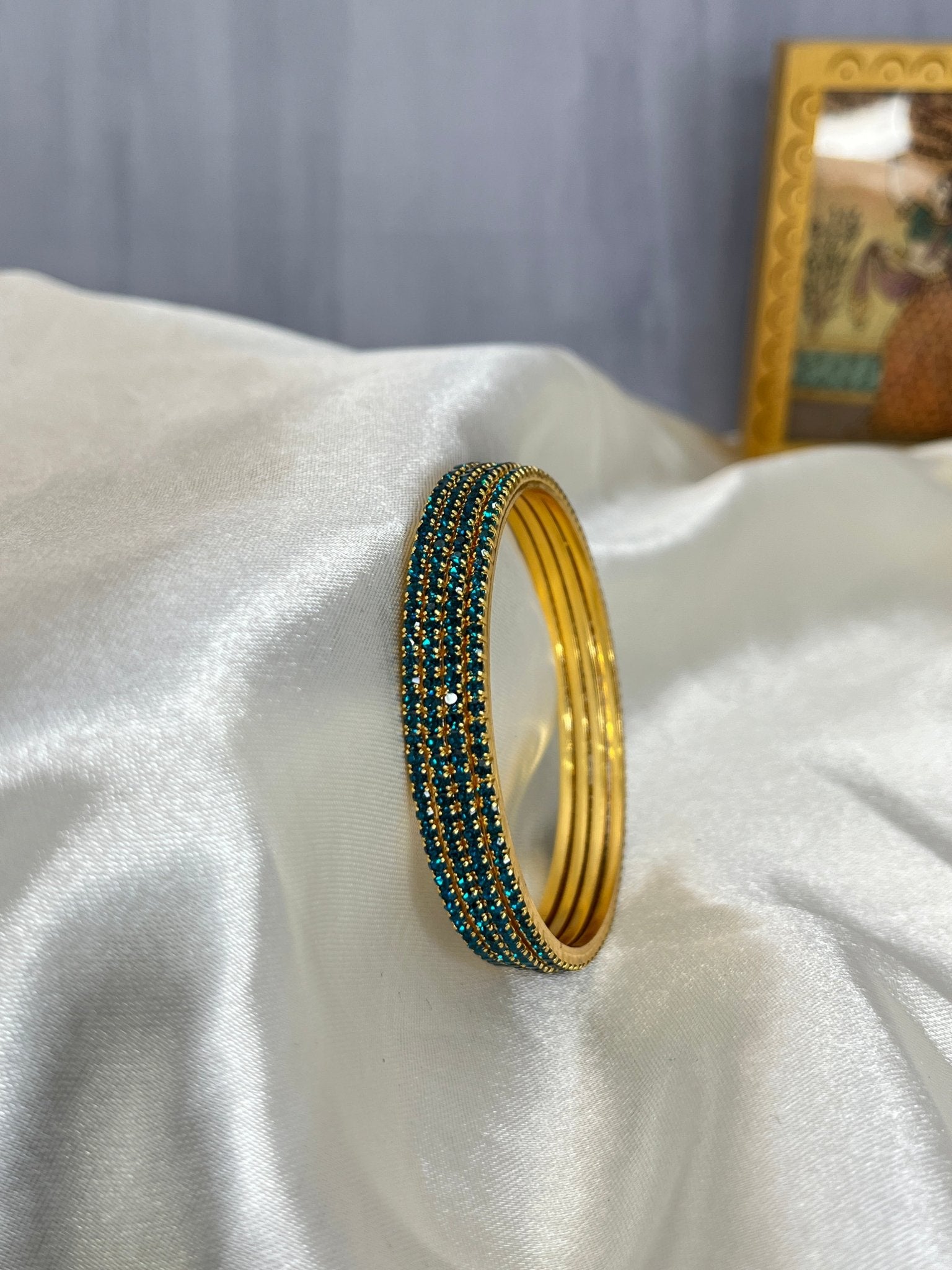 Small Stones Thin Bangles Design - Amulya - Mahilas