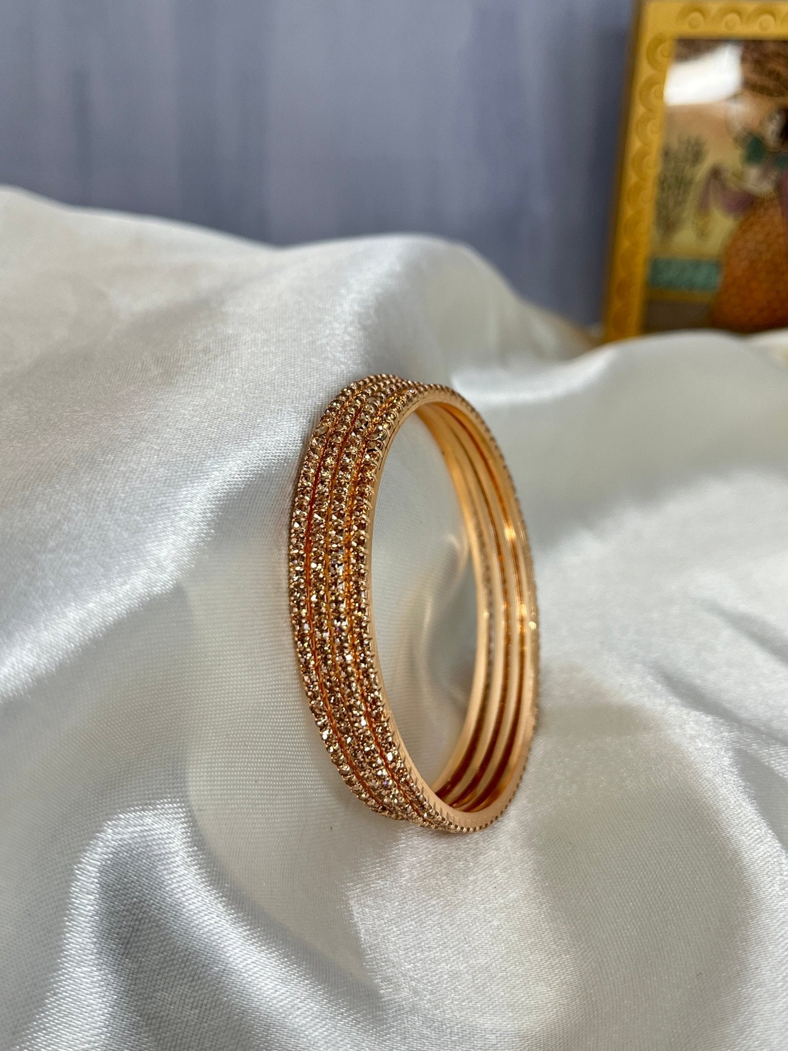 Small Stones Thin Bangles Design - Amulya - Mahilas