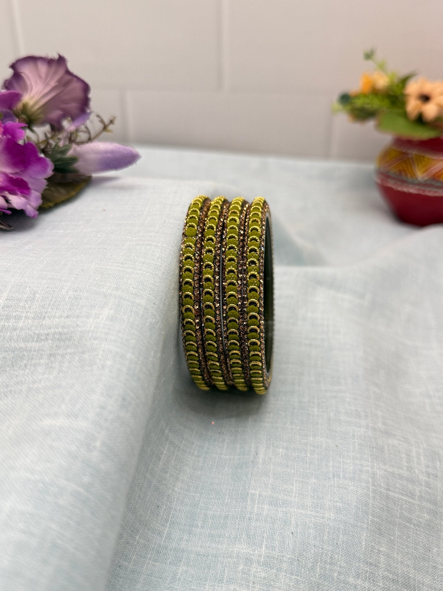 Sparkle Design Kada Glass Bangles Set of 4 - 076 Choose Your own Colors - Mahilas