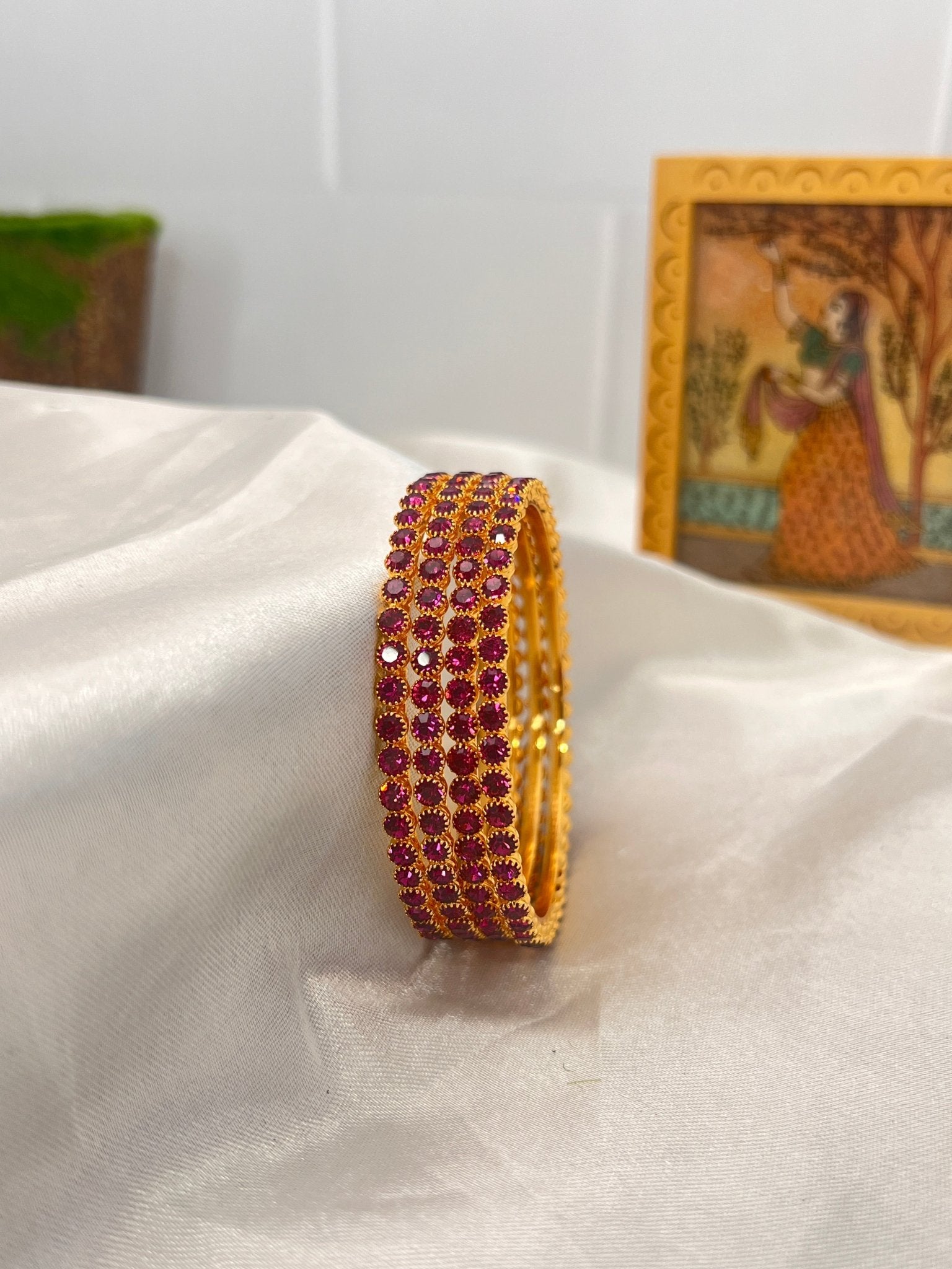 Stone Bangle 0292 - 14 Colours - Mahilas