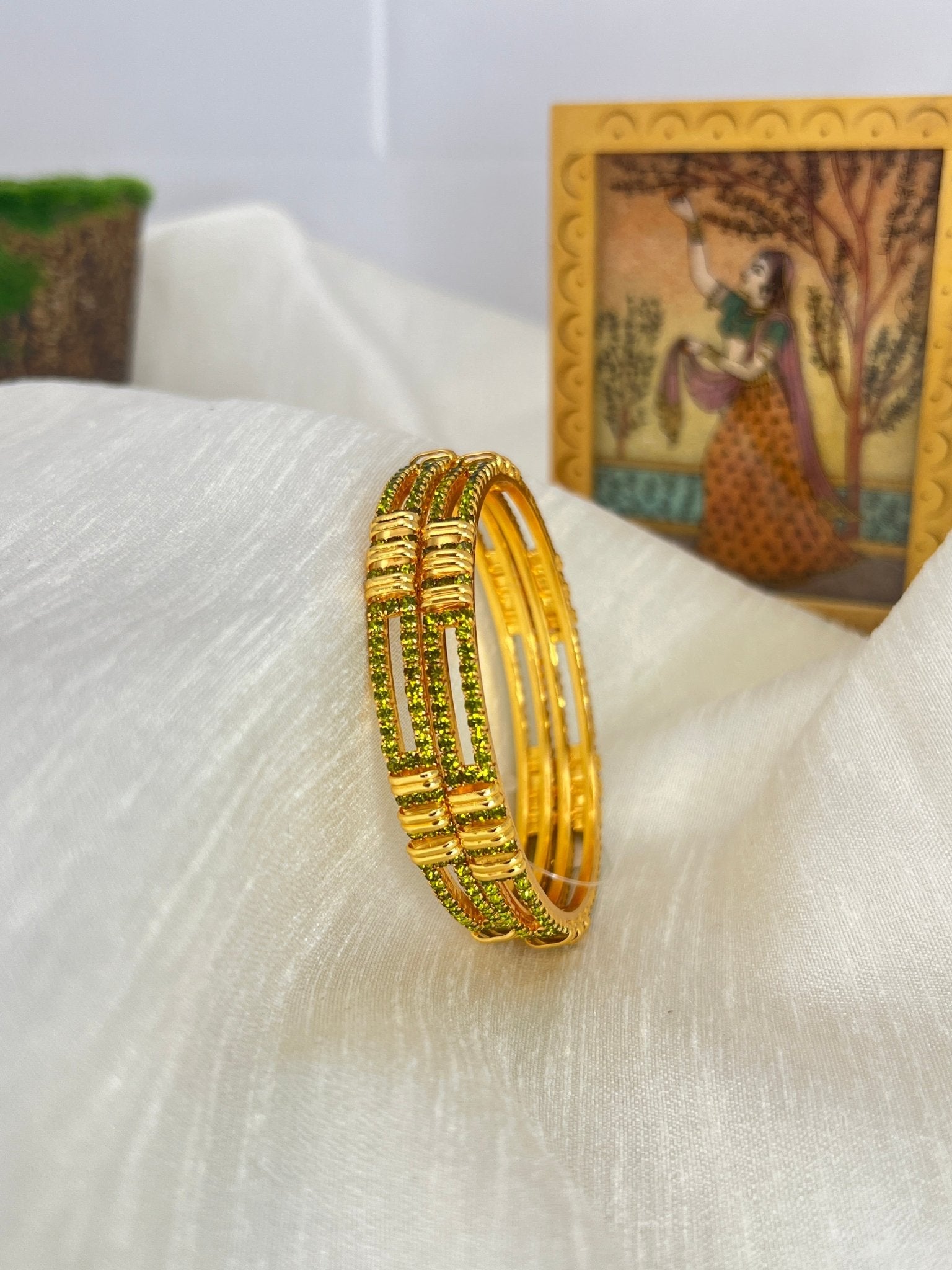 Stone Bangle 0306 - 9 Colours - Mahilas