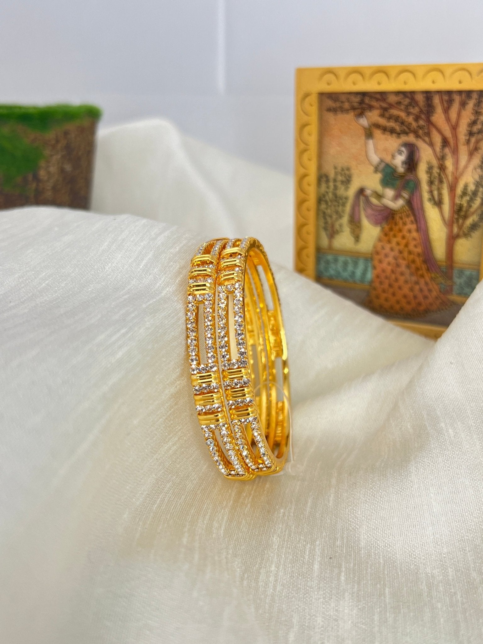 Stone Bangle 0306 - 9 Colours - Mahilas