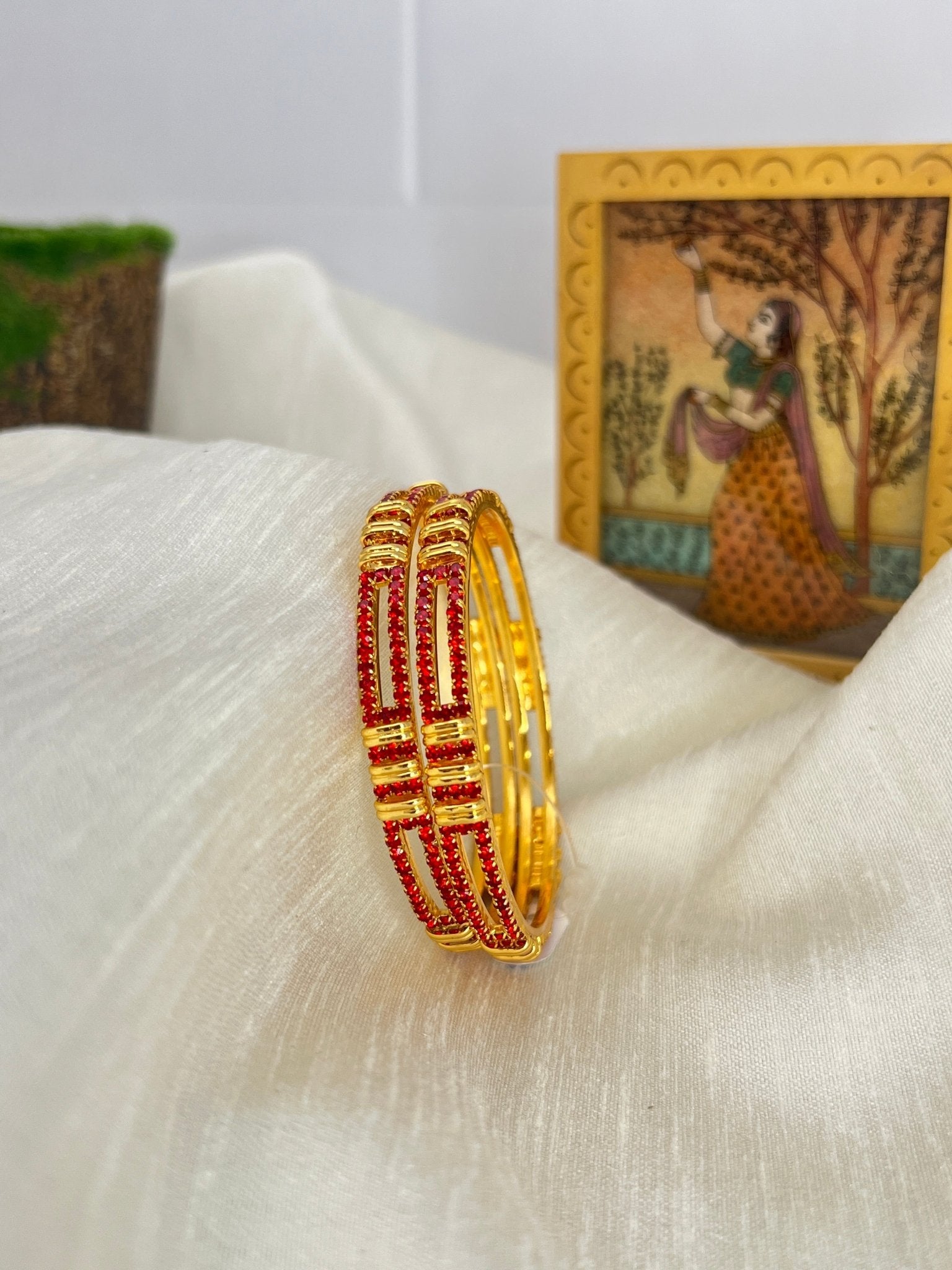 Stone Bangle 0306 - 9 Colours - Mahilas