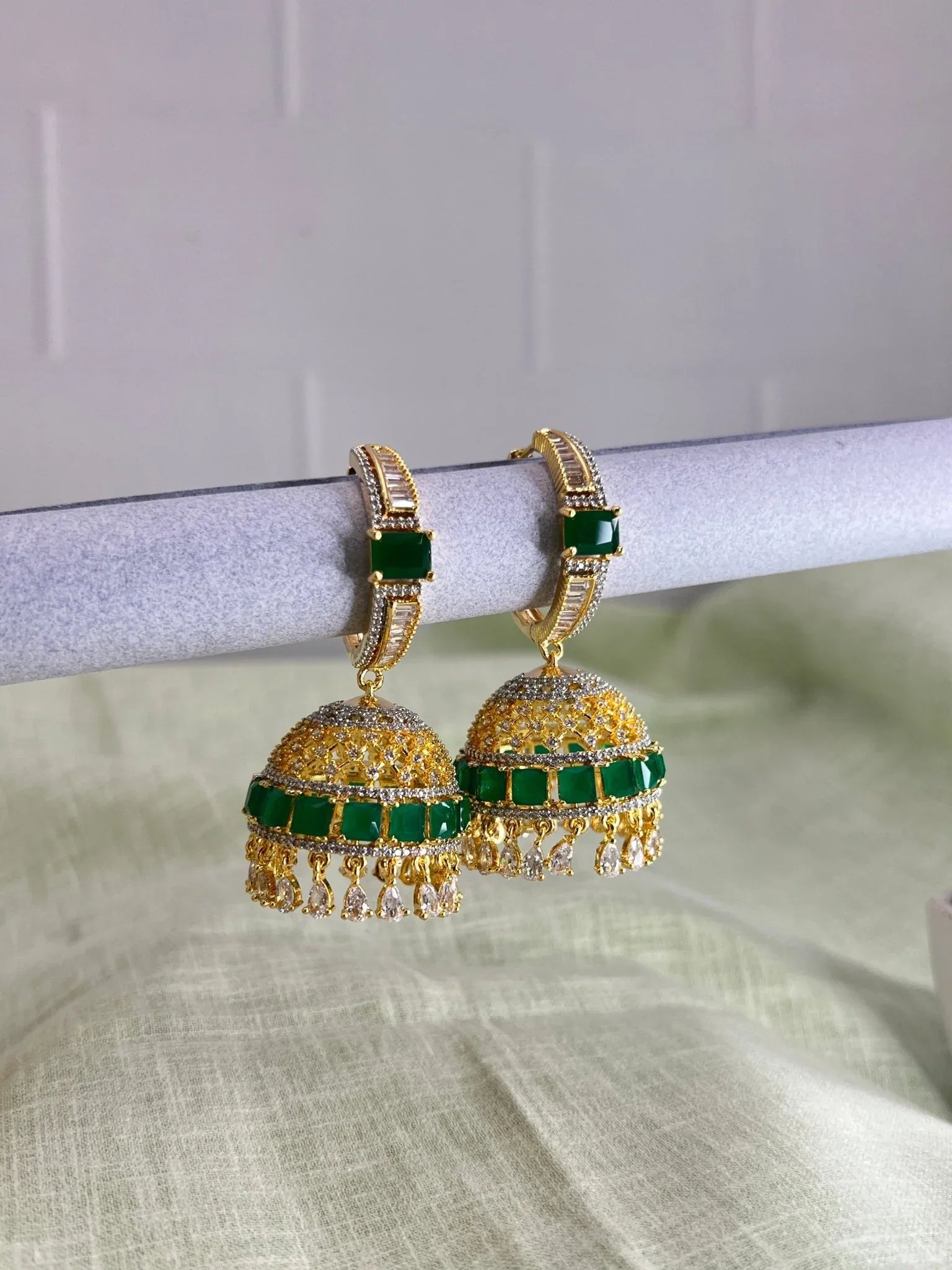 Stone Jhumka 0075 - Mahilas