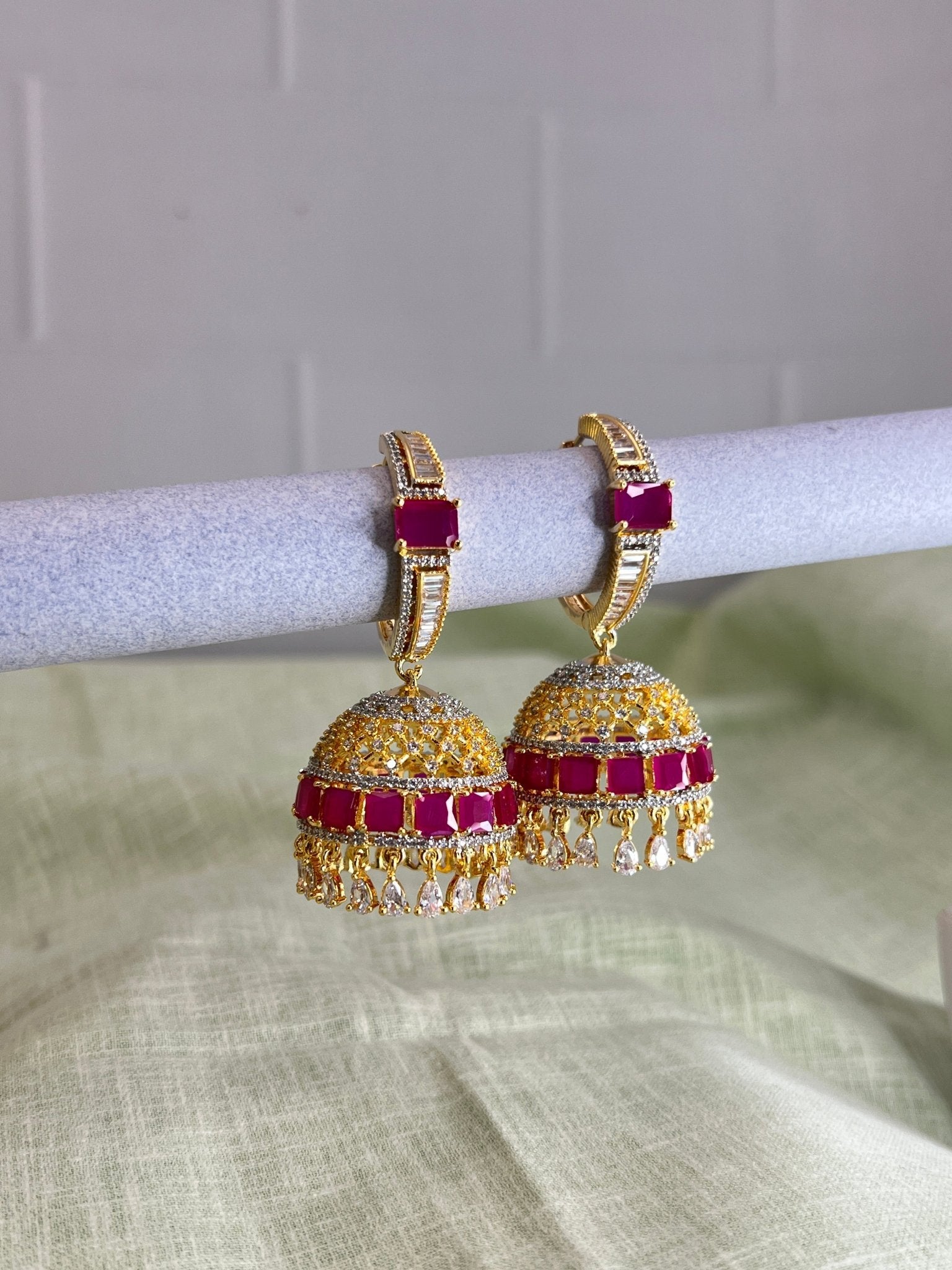 Stone Jhumka 0076 - Mahilas