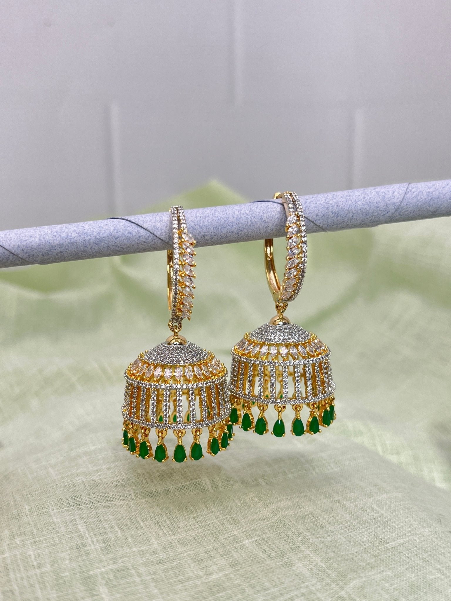 Stone Jhumka 0080 - Mahilas